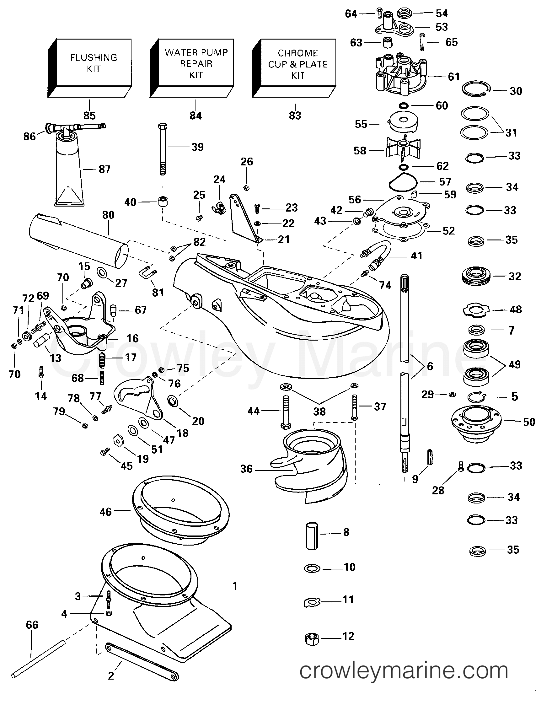 2000 Outboard 90 - J90PLSSE - JET DRIVE UNIT