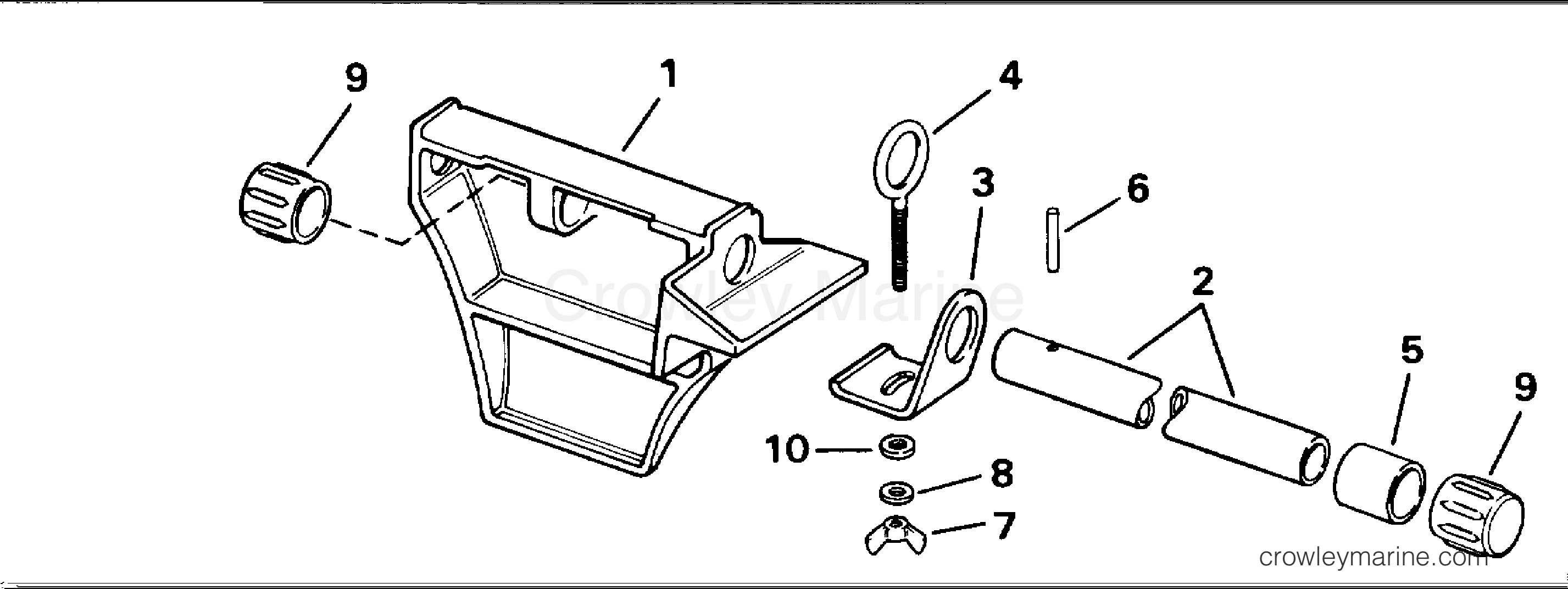 1994 Rigging Accessories - Miscellaneous - CANOE MOTOR BRACKET KIT