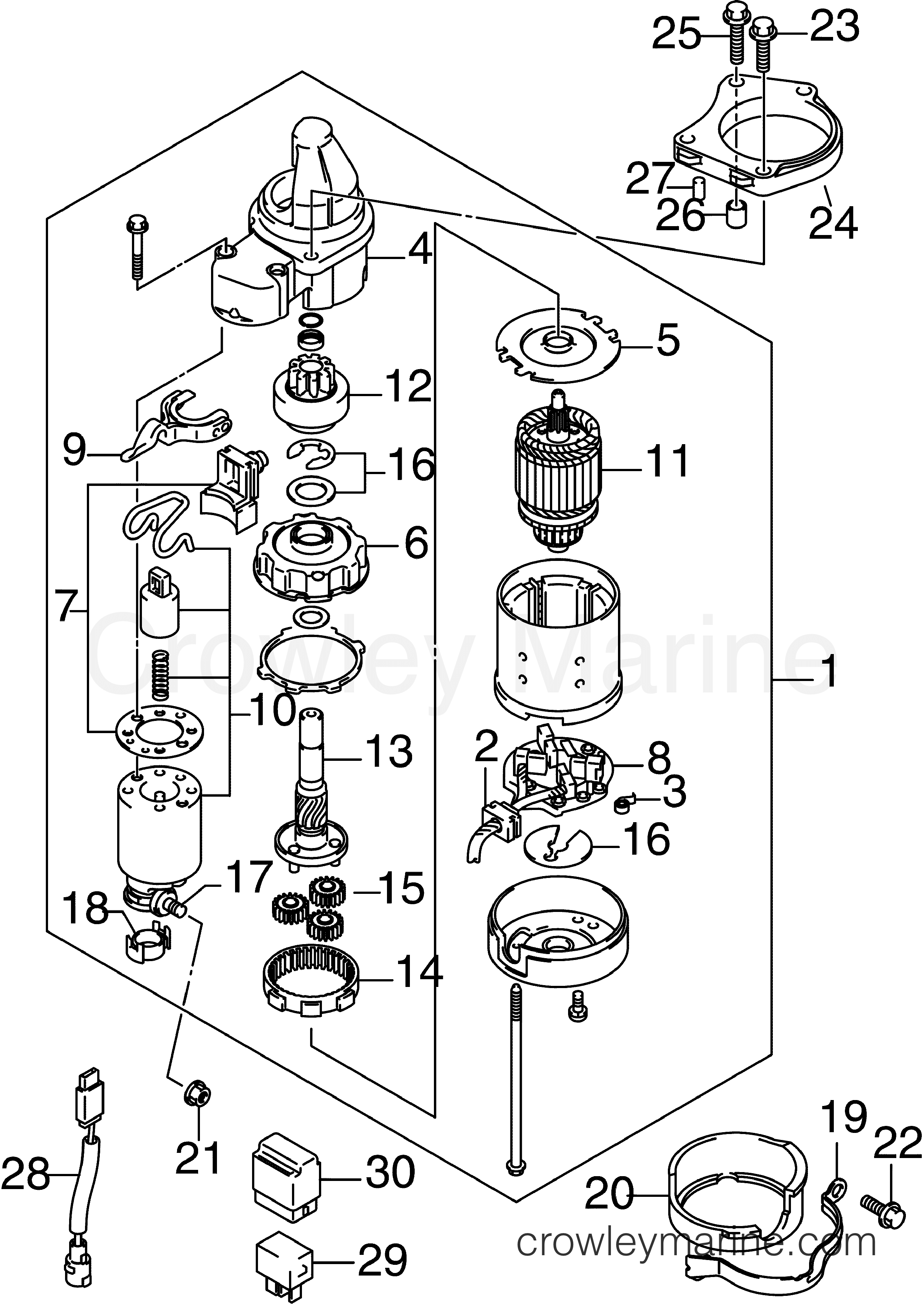 2006 Outboard 25 - J25E4SDC - ELECTRIC STARTER
