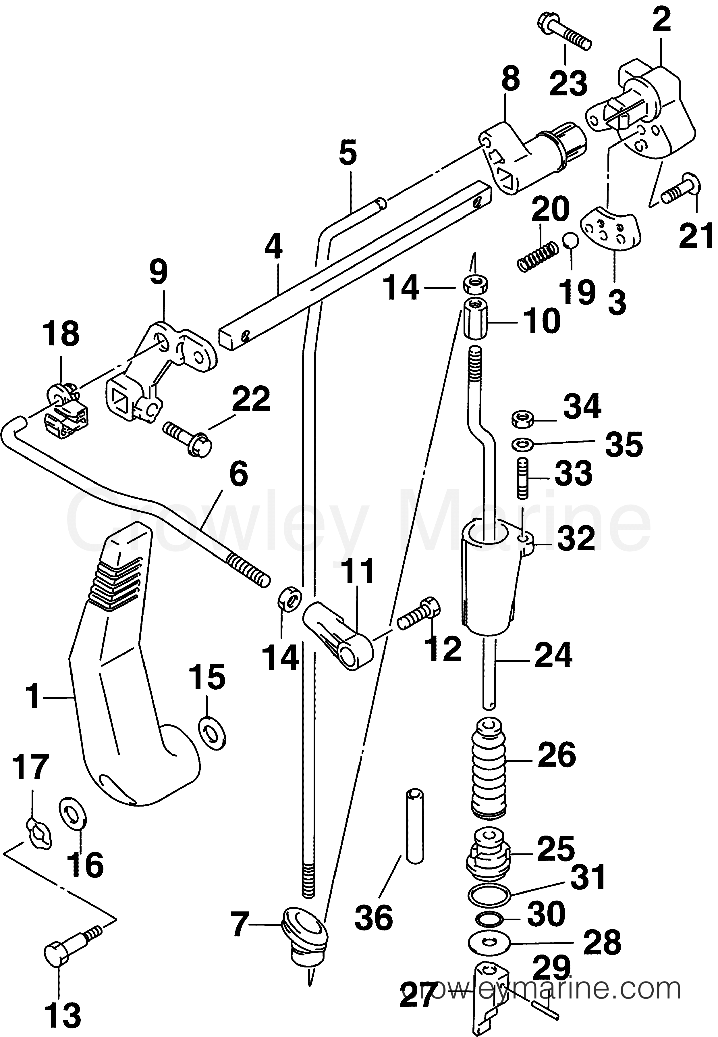 2007 Outboard 10 - J10BL4SUM - SHIFT LINKAGE