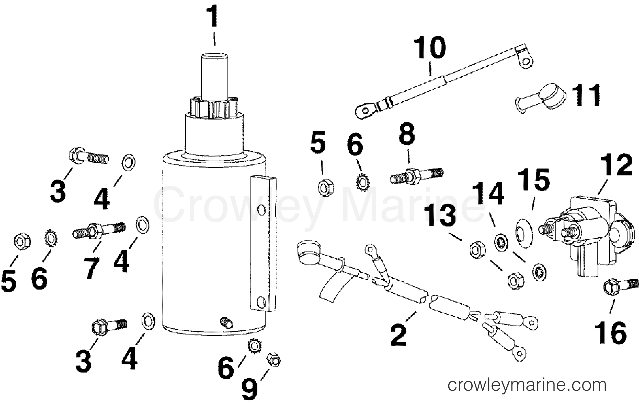 2010 Evinrude Outboards 40 - E40DPLISF ELECTRIC STARTER & SOLENOID section