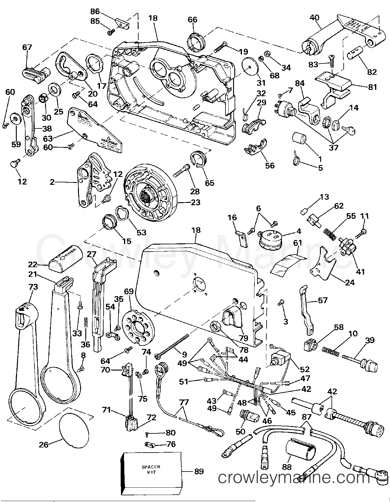 1984 Outboard 155 - E155WTXCRS - REMOTE CONTROL