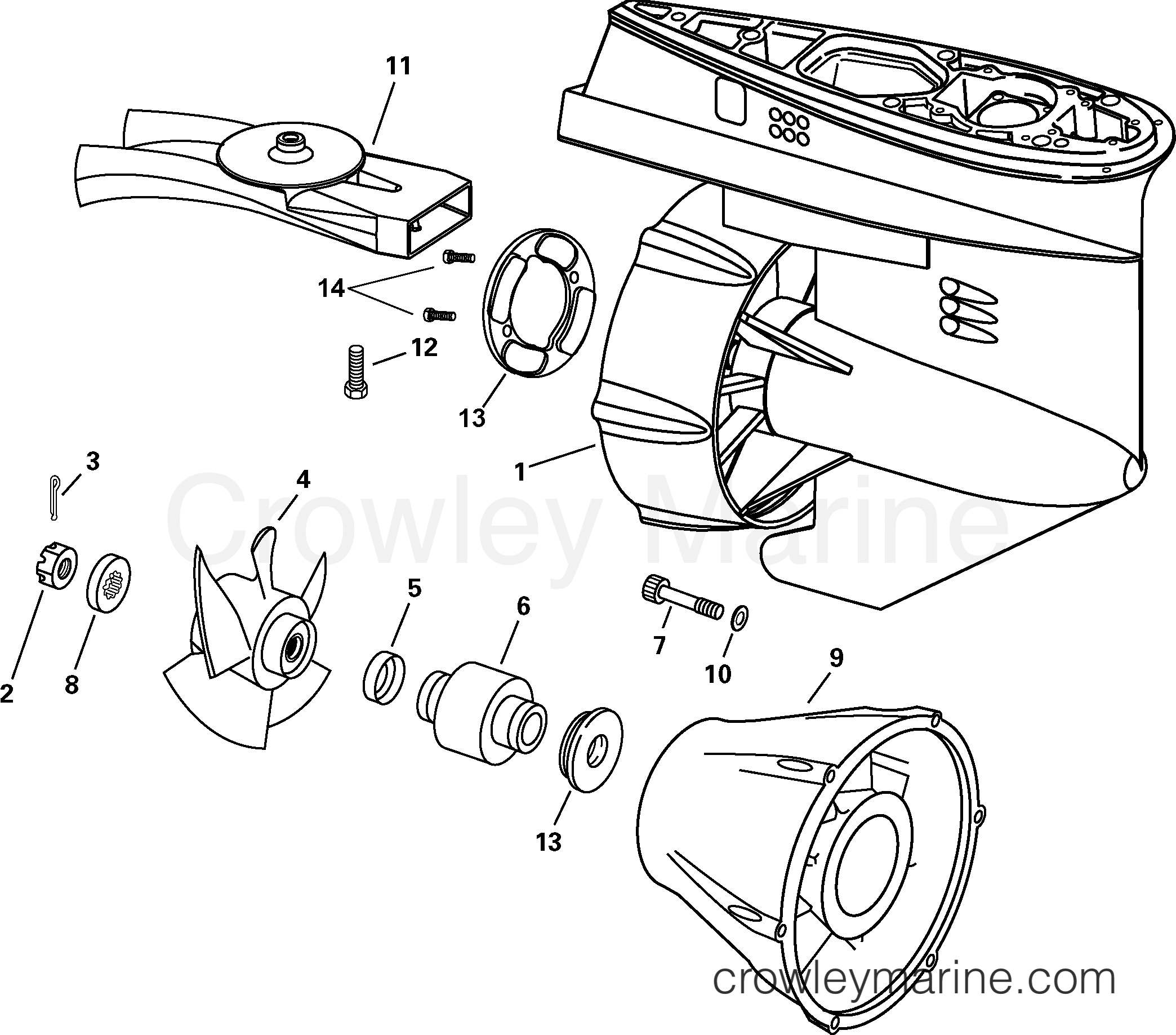 2003 Outboard 55 ML - J55APRL - PUMP & IMPELLER (APRL  MODEL)