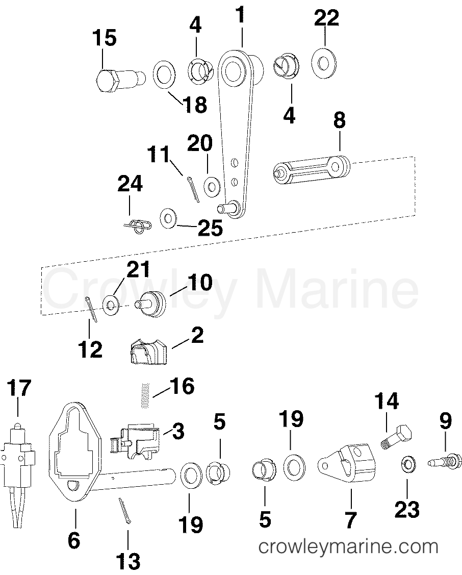 2005 Outboard 225 - E225DHLSOF - SHIFT LINKAGE