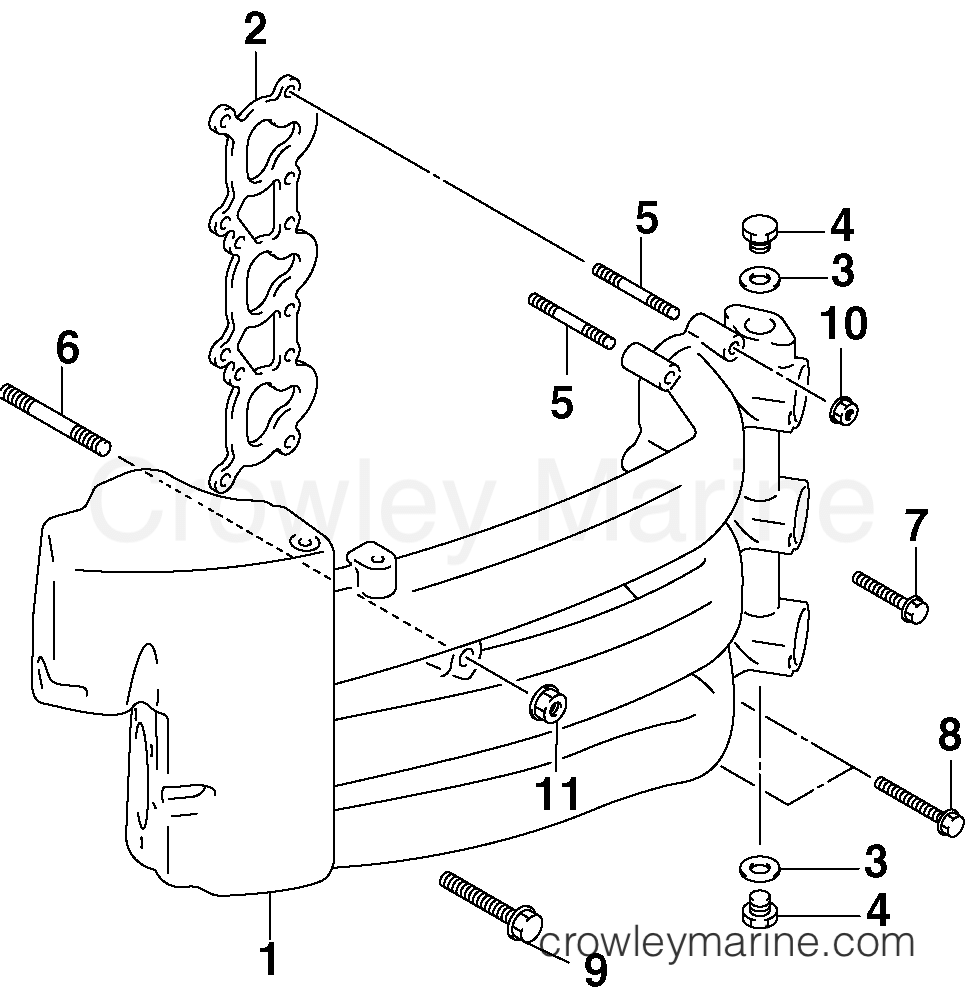 2005 Outboard 40 - J40PL4SOB - INTAKE MANIFOLD