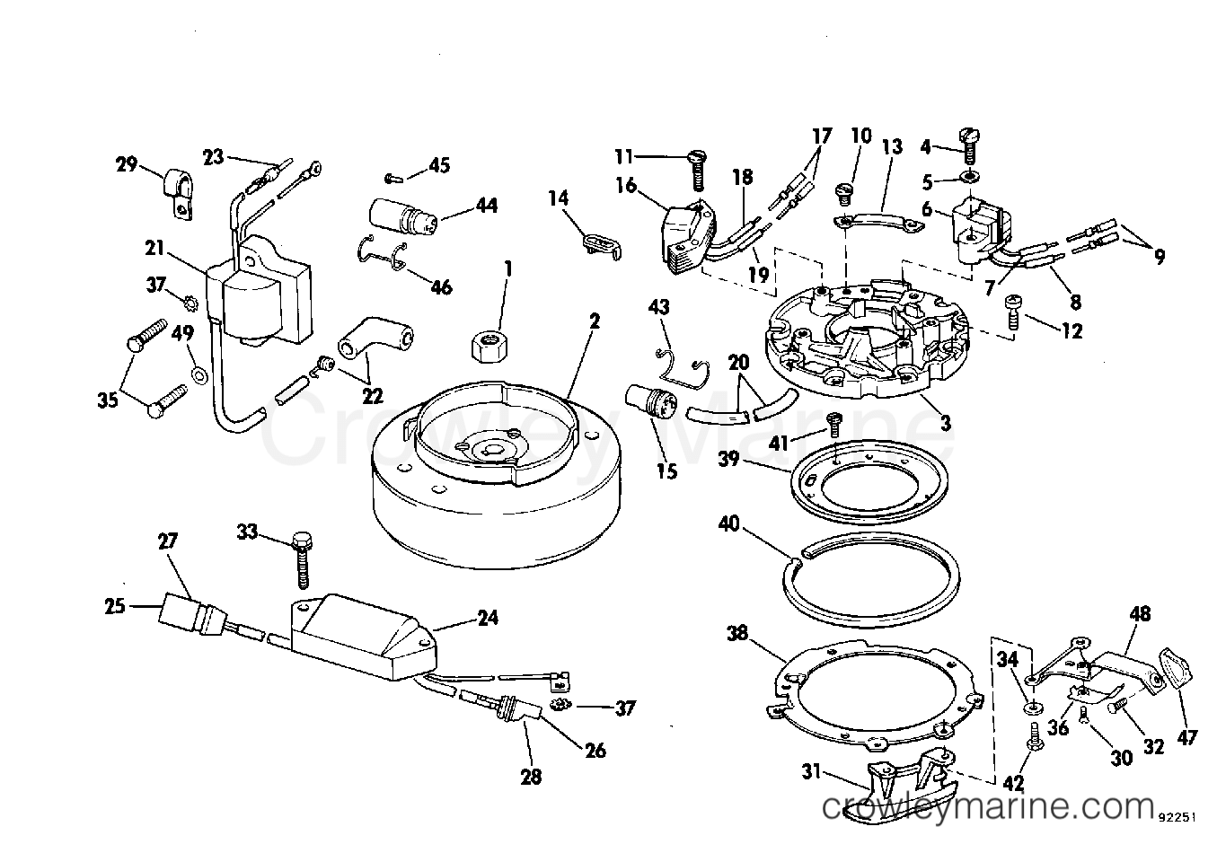 1979 Evinrude Outboards 4 - 4904D MAGNETO section