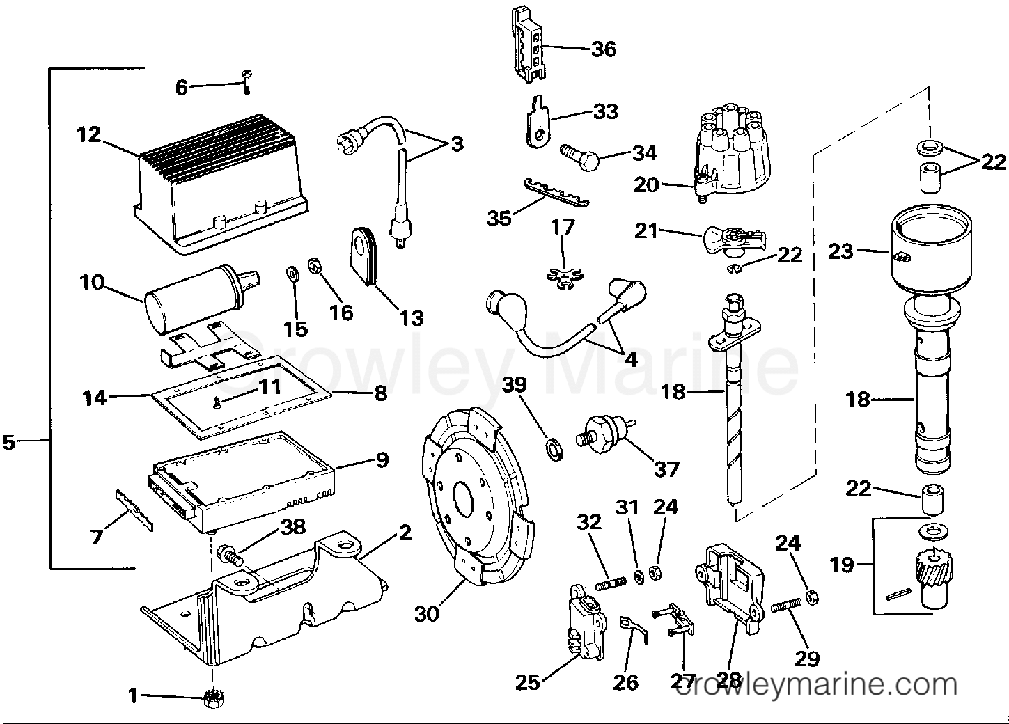 1993 Stern Drive 7.4 - 744DPPJVB - IGNITION