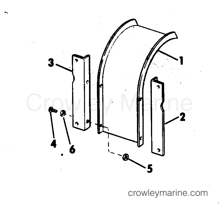 1978 Rigging Accessories - Miscellaneous - TOTE BRACKET ASSEMBLY 2 HP