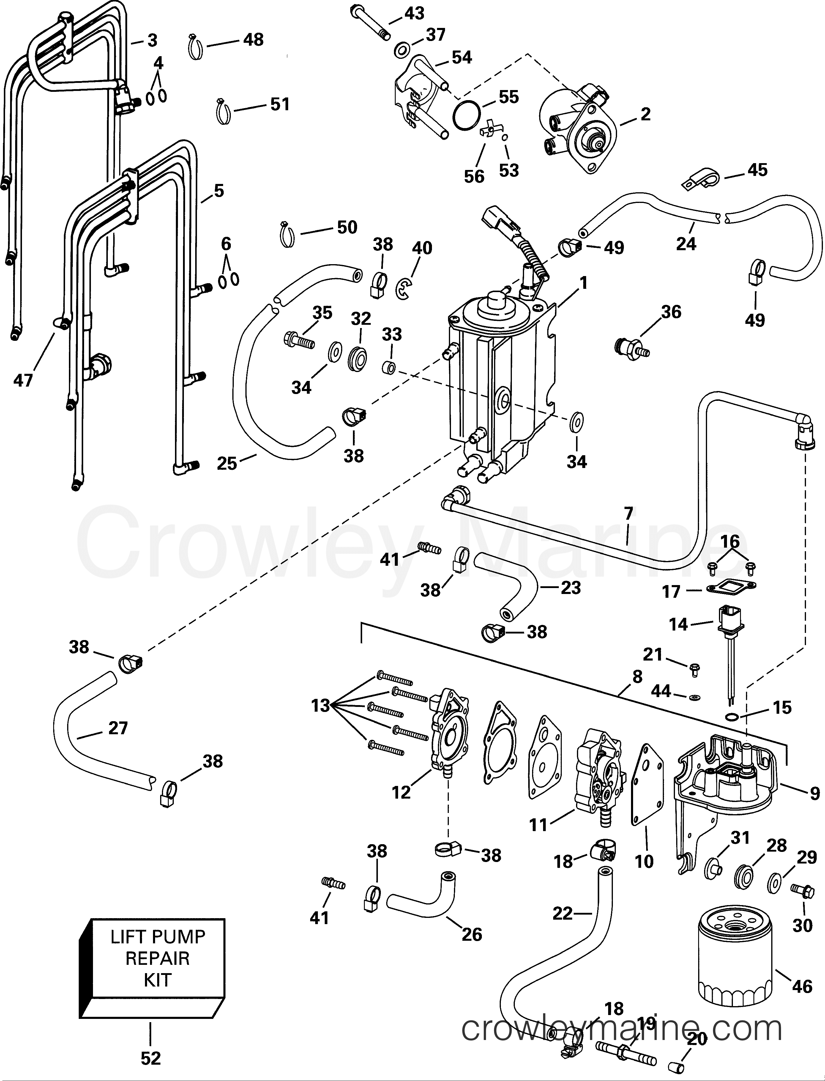 2001 Outboard 135 - E135FPLSIF - FUEL COMPONENTS