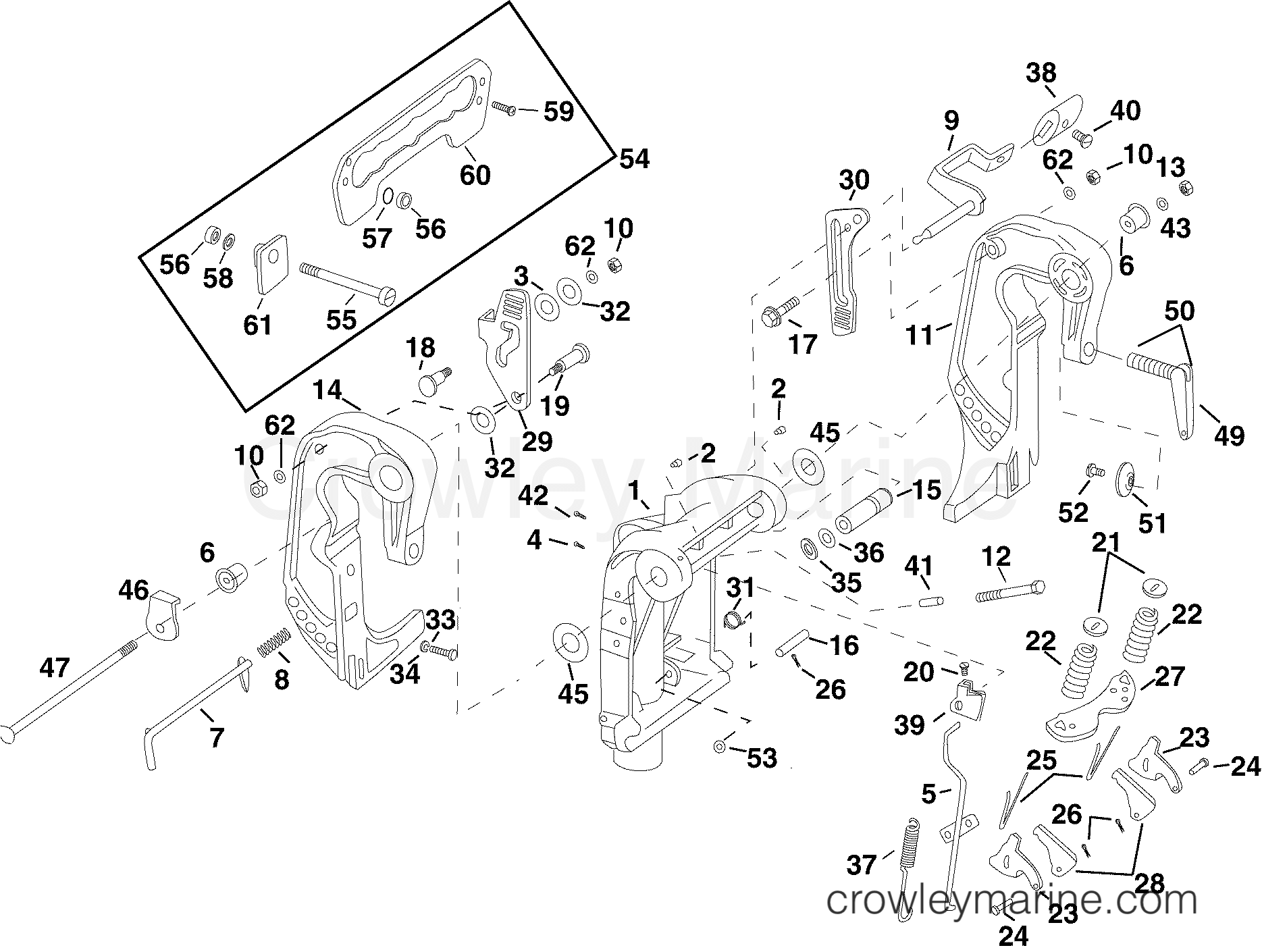 2005 Outboard 55 - J55MLSOR - SWIVEL BRACKET
