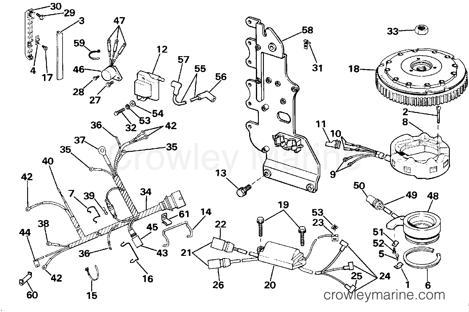 1986 Outboard 70 - J70ELCDC - IGNITION SYSTEM
