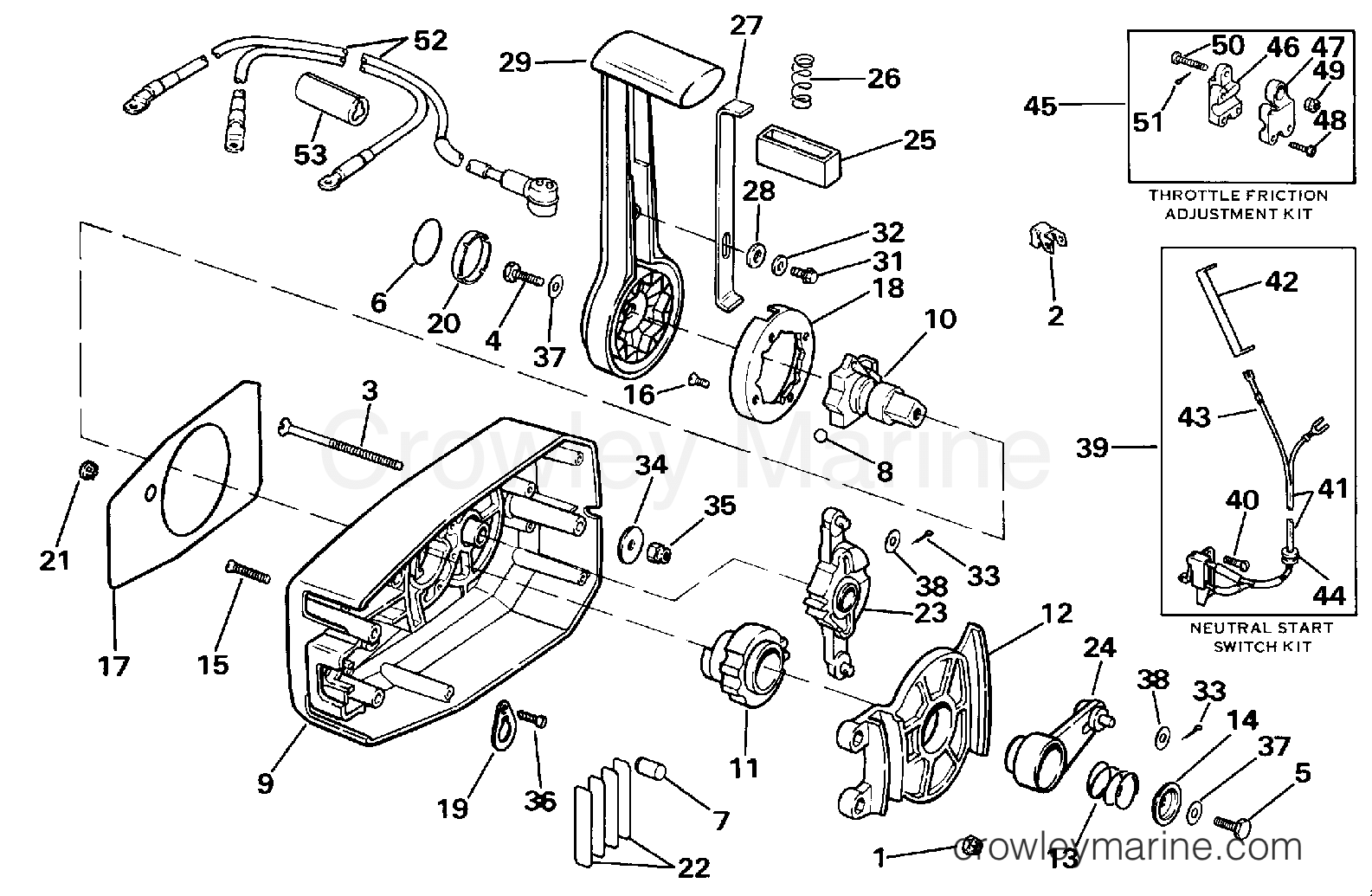 1987 Outboard 48 - J48ESLCUS - REMOTE CONTROL - SURFACE MOUNT