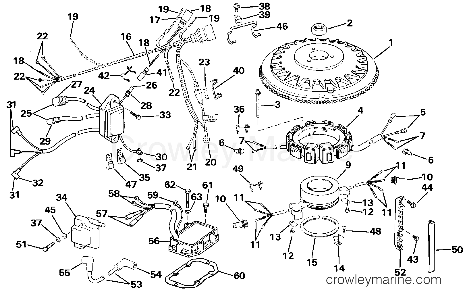 1986 Outboard 150 - J150TXCDC - IGNITION SYSTEM