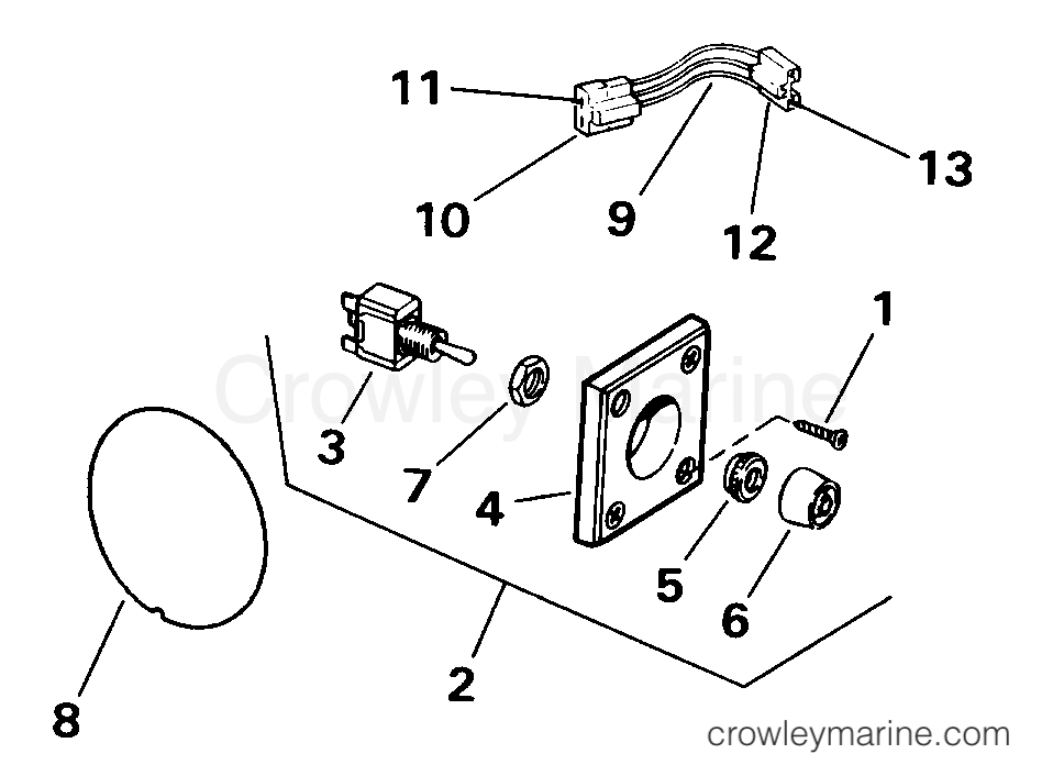 1995 Rigging OMC Stern Drive - All Models - TRIM/TILT SWITCH CONVERSION KIT