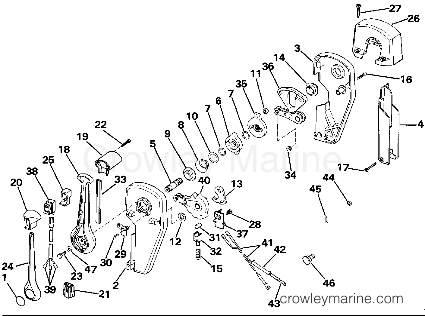 1993 Rigging OMC Stern Drive - All Models - REMOTE CONTROL ASSEMBLY - BINNACLE MOUNT