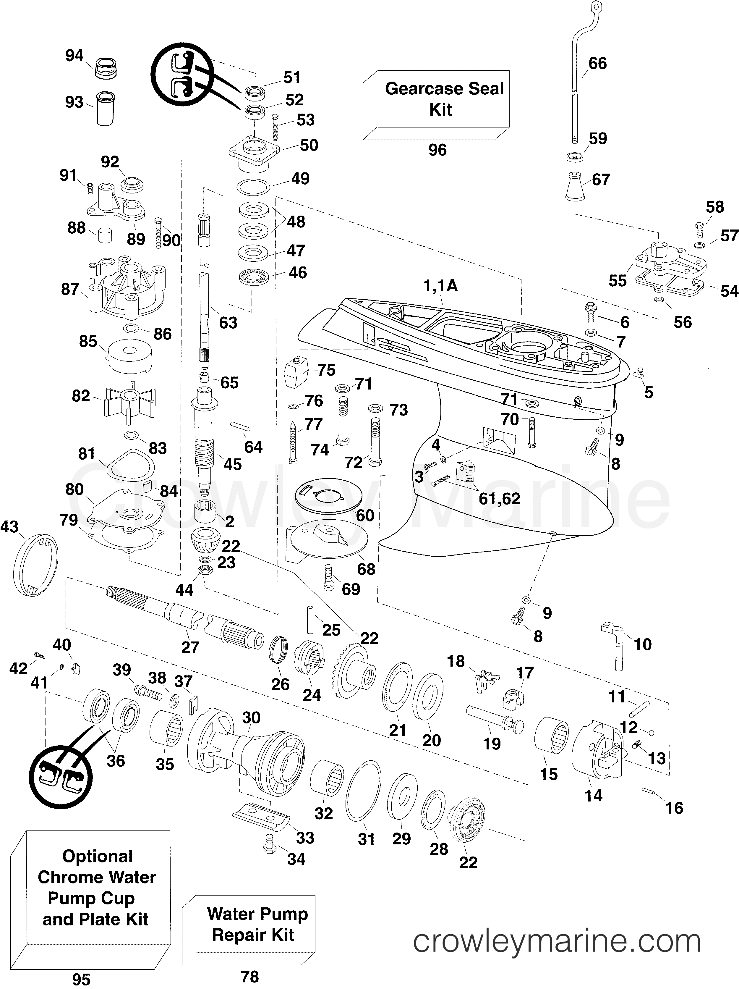 2007 Outboard 175 - E175DPXSUF - GEARCASE
