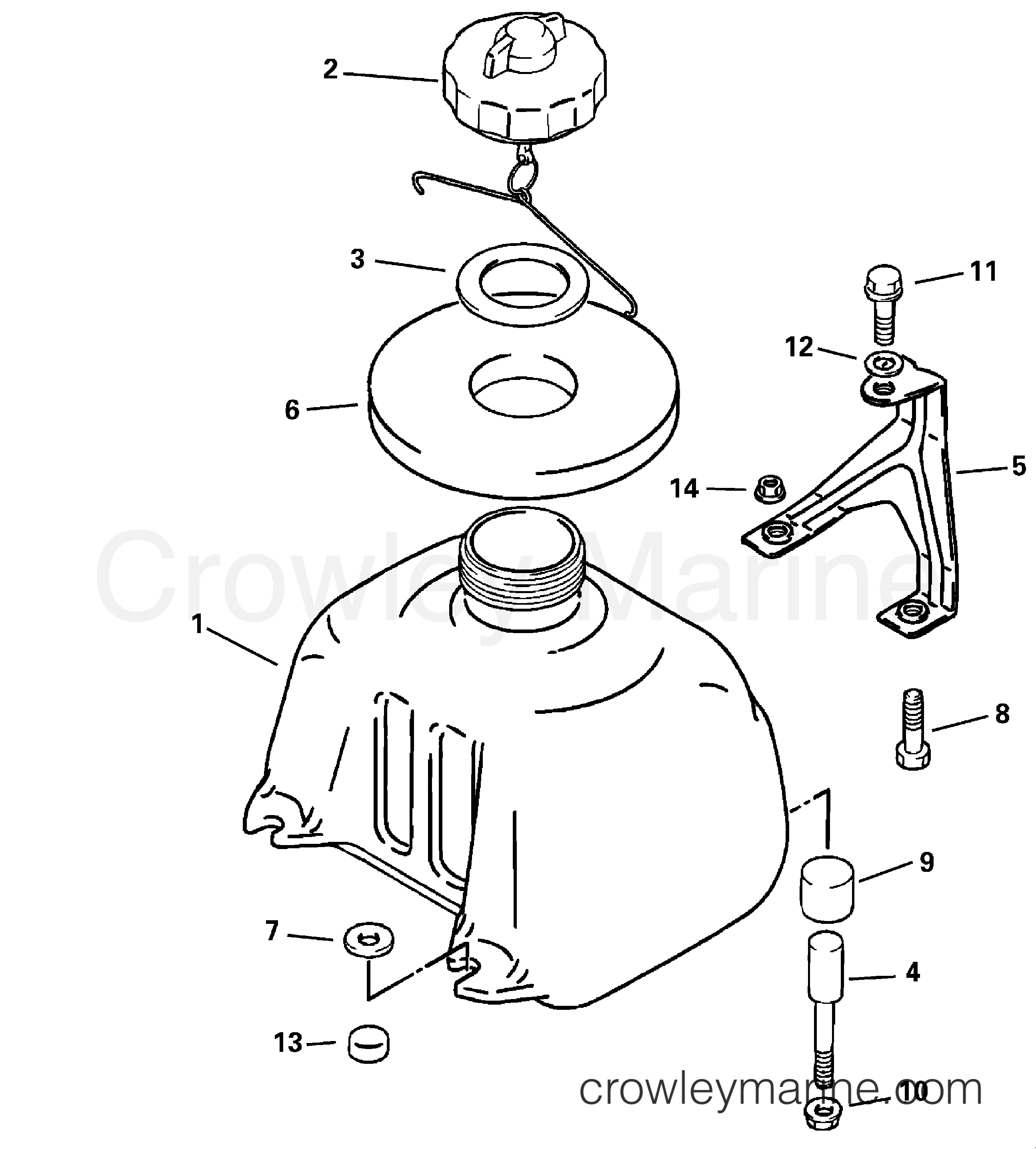 2001 Outboard 5 - J5RVSIM - FUEL TANK