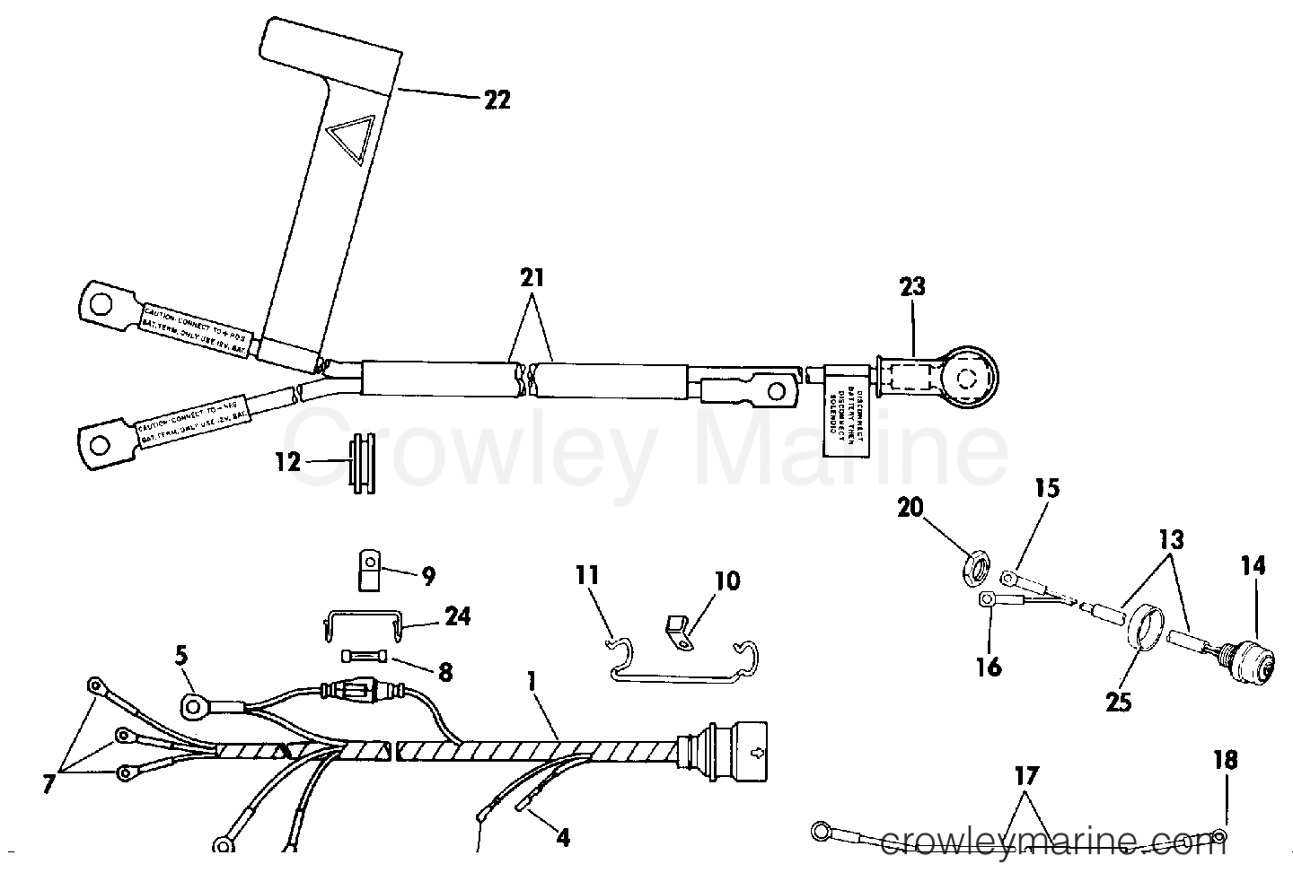 INSTRUMENT & CABLE 1986 Outboard 30 J30ECDM Crowley Marine