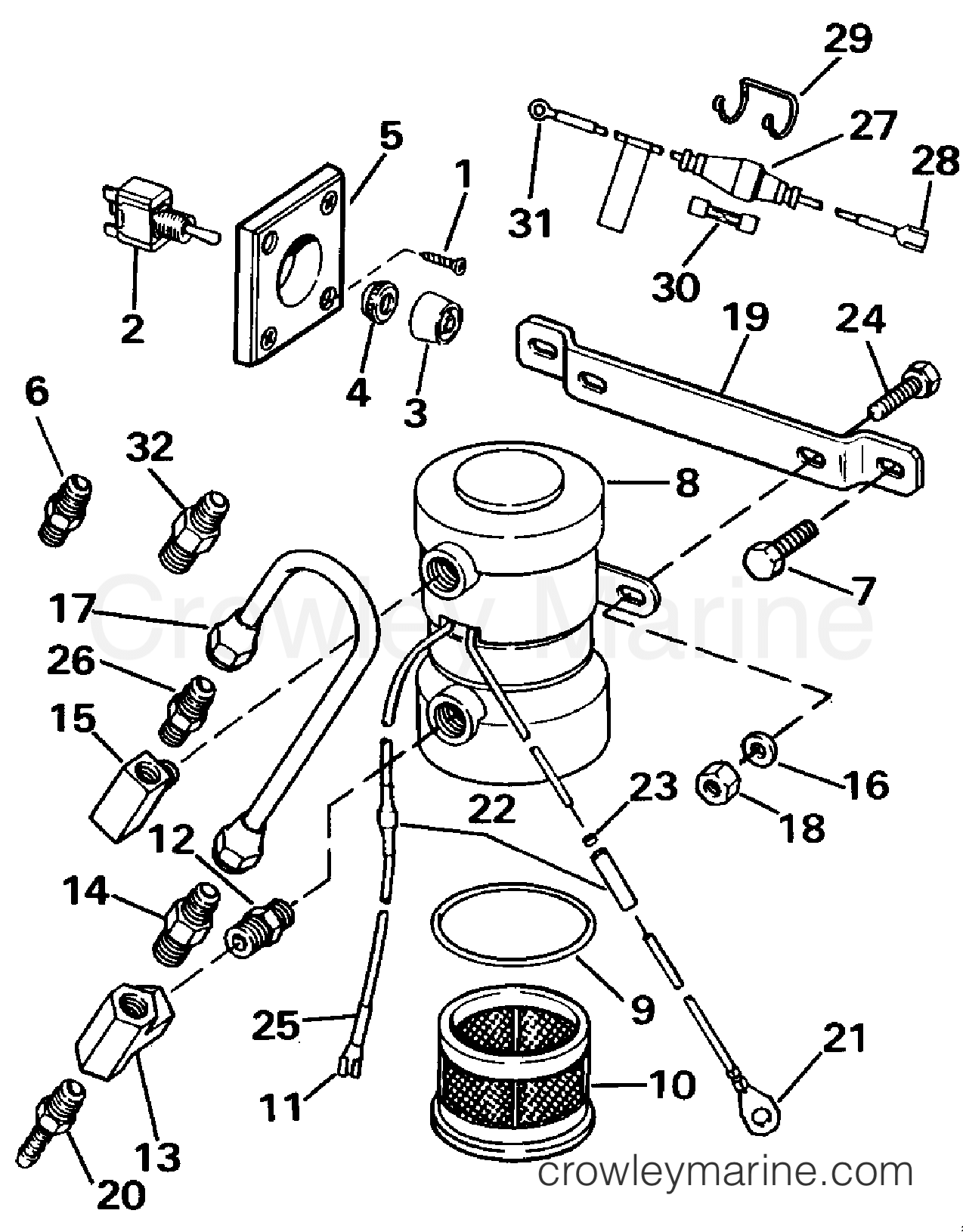 1993 Rigging Accessories - Fuel System - ELECTRIC PRIMER PUMP ASSY.