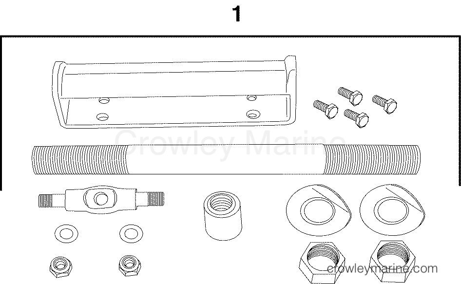 2001-2004 Rigging Accessories - 60 & 70HP 4 Stroke - DUAL CABLE STEERING KIT (PARALLEL ENTRY)