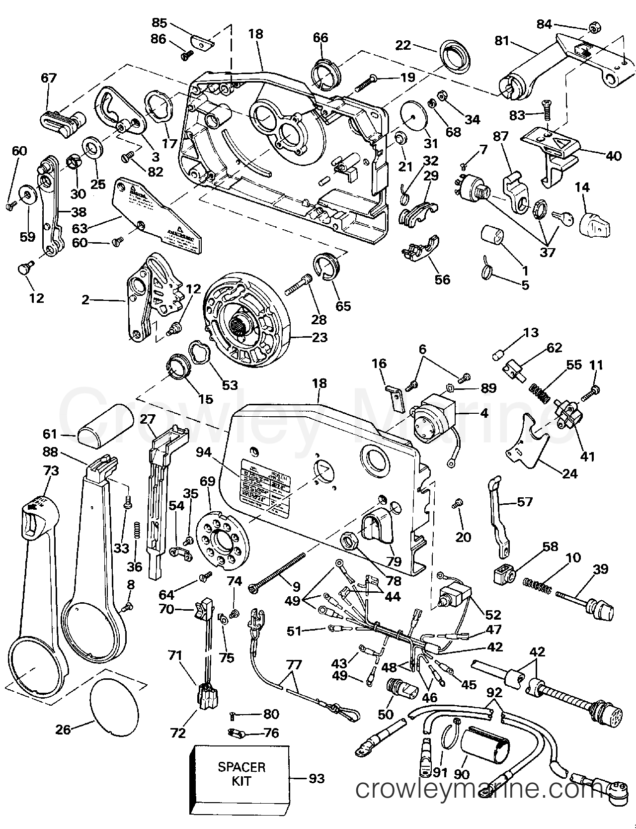 1990 Outboard 300 - E300PLESB - REMOTE CONTROL