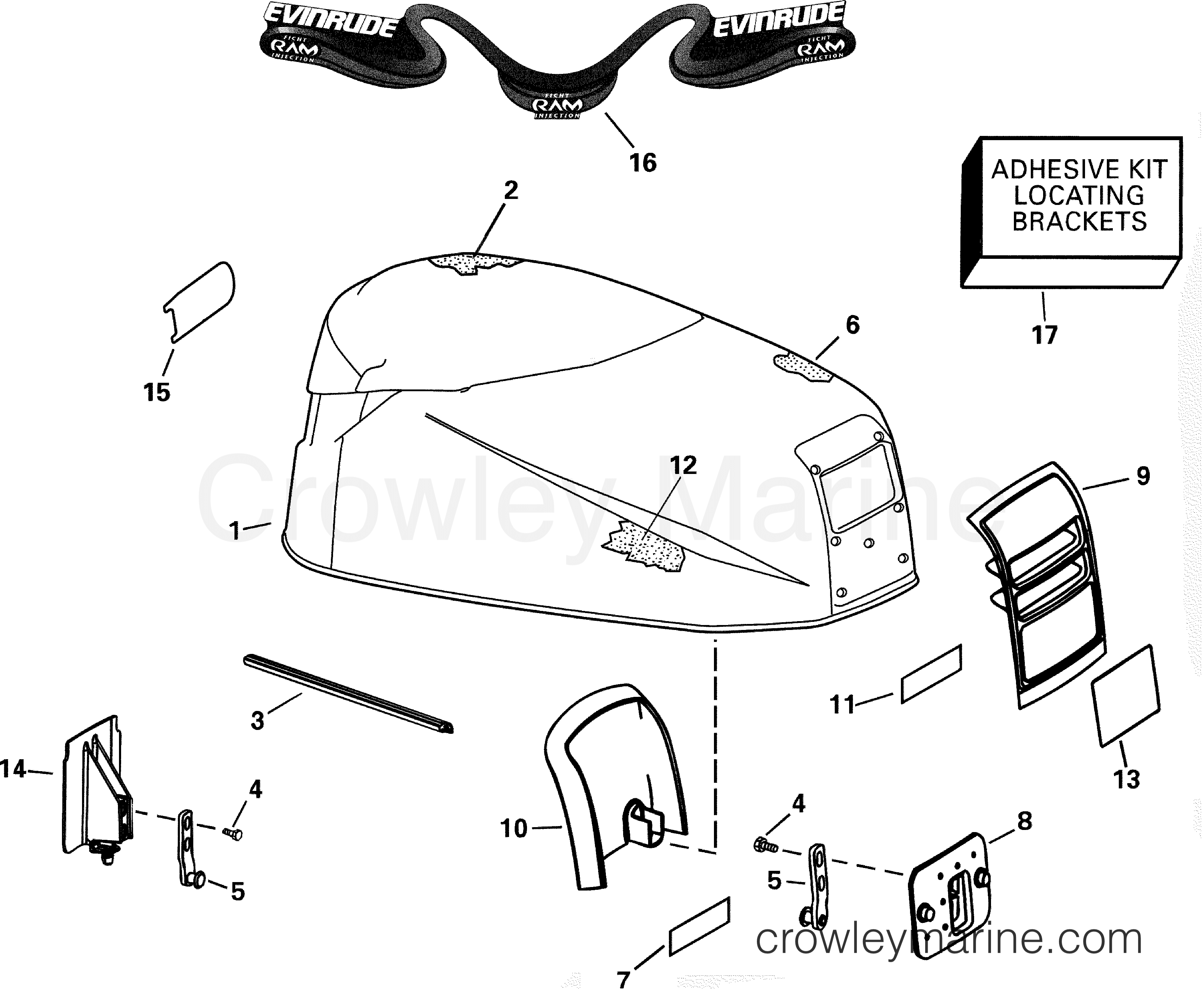 2001 Outboard 90 - E90FVLSIF - ENGINE COVER