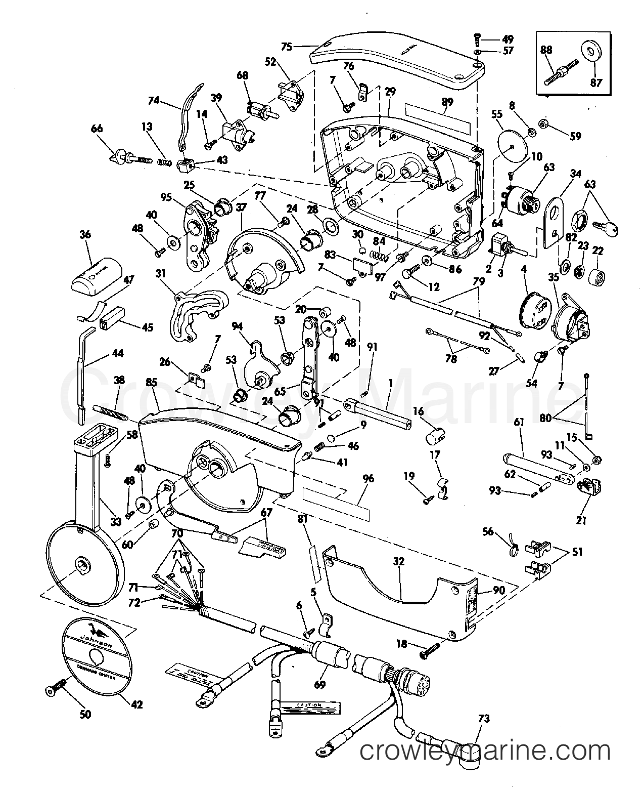 1975 Outboard 70 - 70ES75E - REMOTE CONTROL