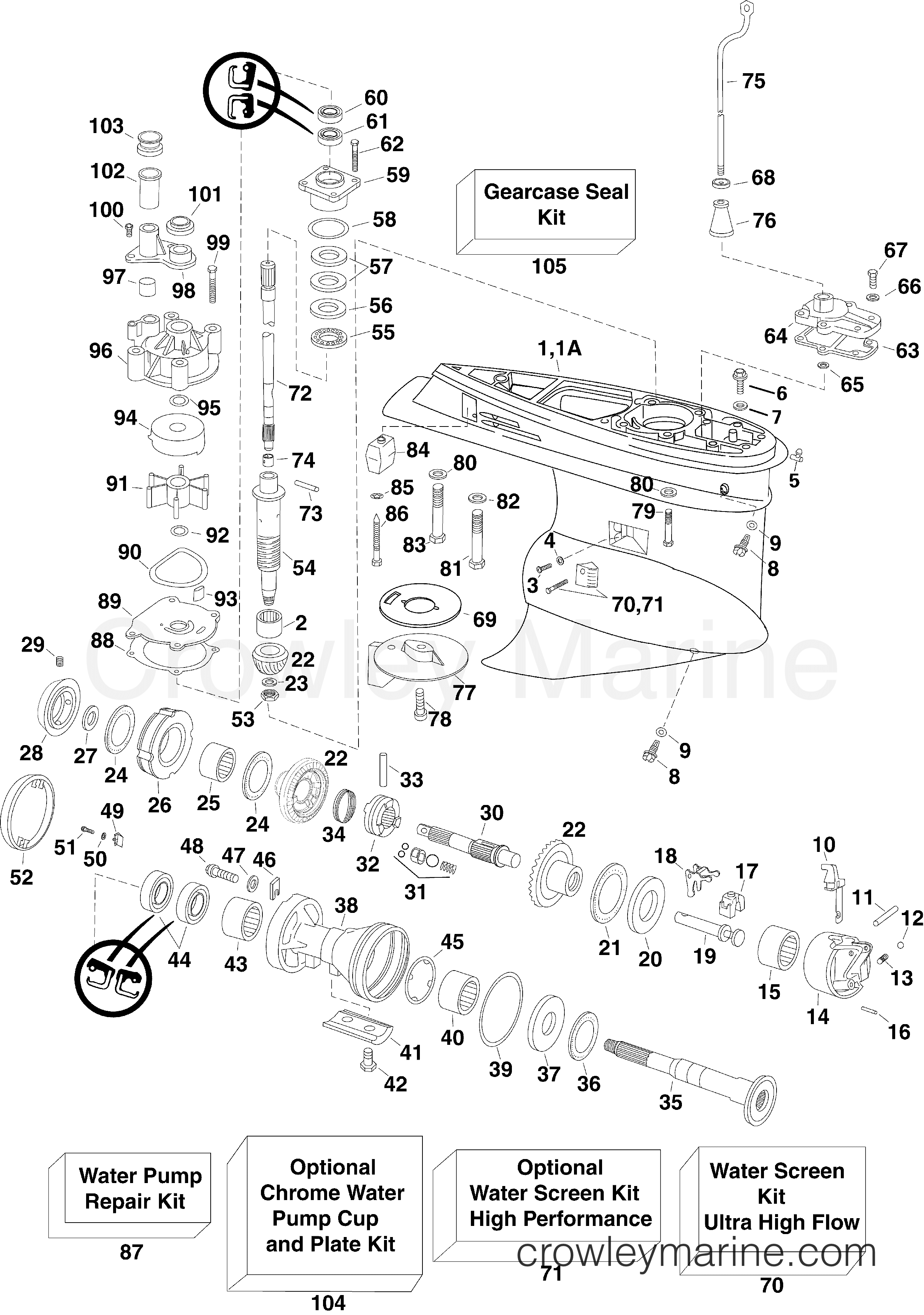 2007 Evinrude Outboards 150 - E150DBXSUF GEARCASE section