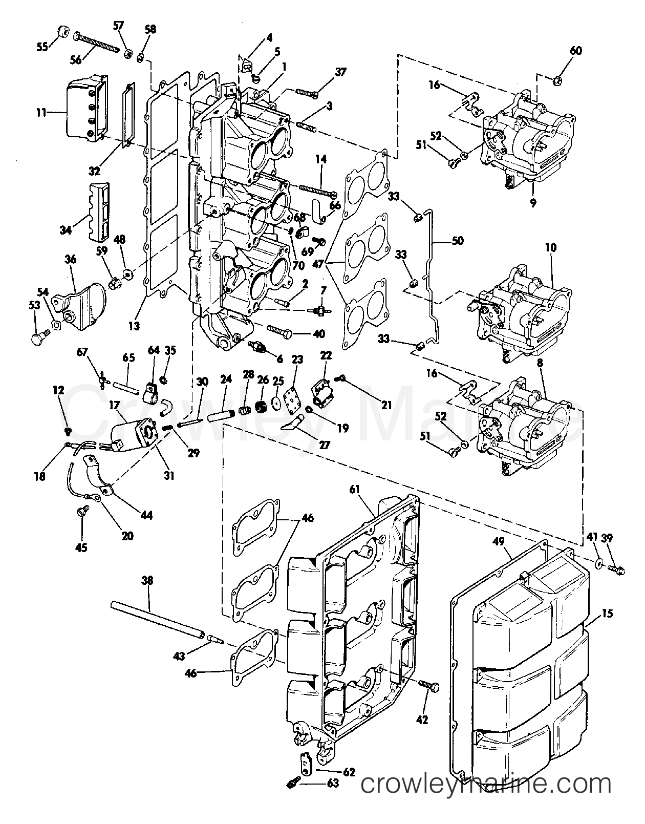 1982 Outboard 175 - E175TRLCNB - INTAKE MANIFOLD