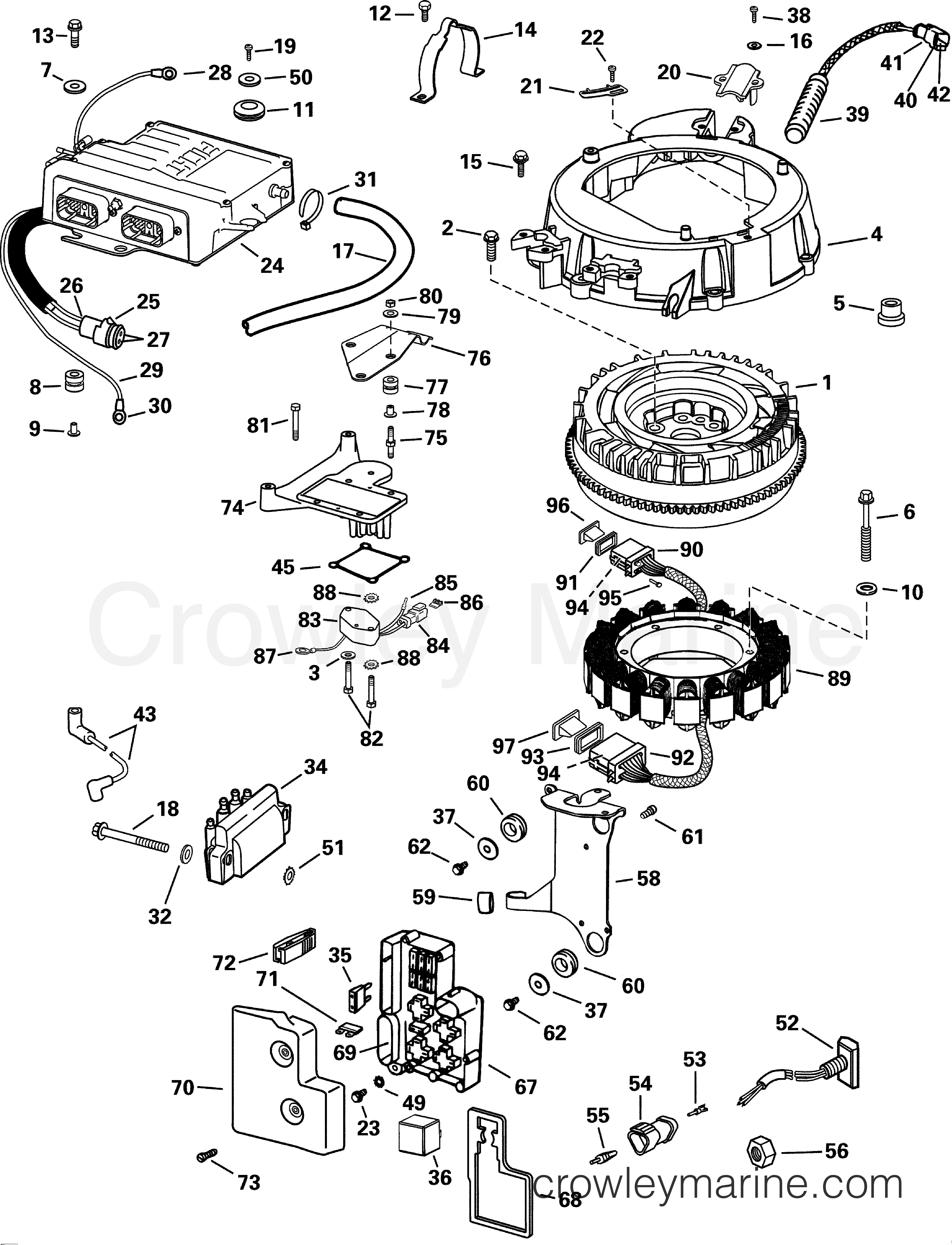 2001 Outboard 115 - E115FSLSIF - ELECTRICAL SYSTEM