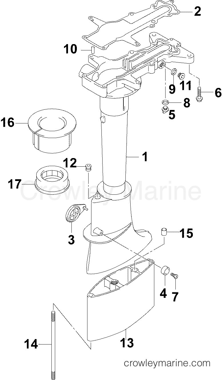 2003 Outboard 5 - J5RL4STS - DRIVESHAFT HOUSING