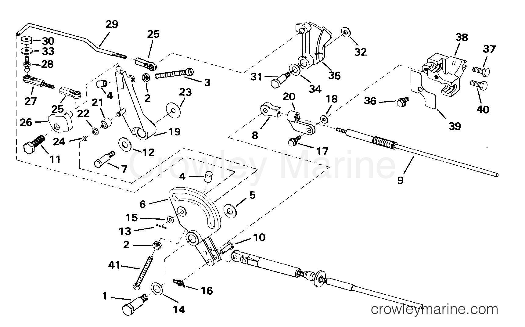 2000 Outboard 40 - J40RSSM - THROTTLE LINKAGE