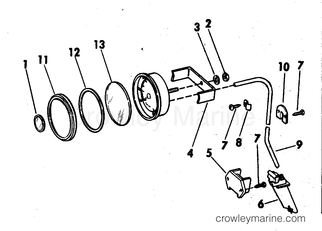 1973 Rigging Accessories - Instruments - SPEEDOMETER KIT-RING BEZEL