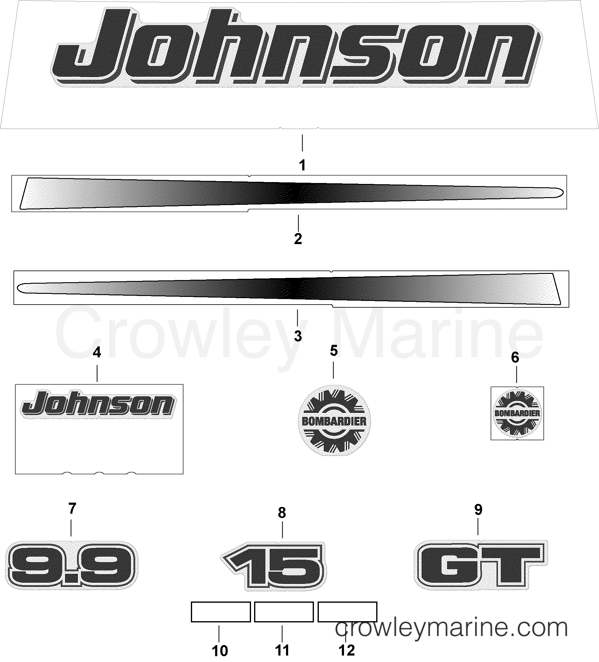 2003 Outboard 15 - J15RSTD - DECALS