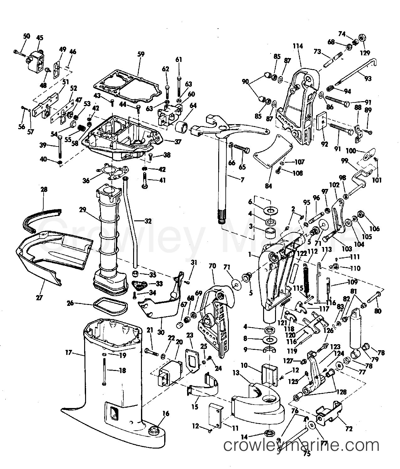 EXHAUST HOUSING - 1976 Outboard 85 85693D | Crowley Marine