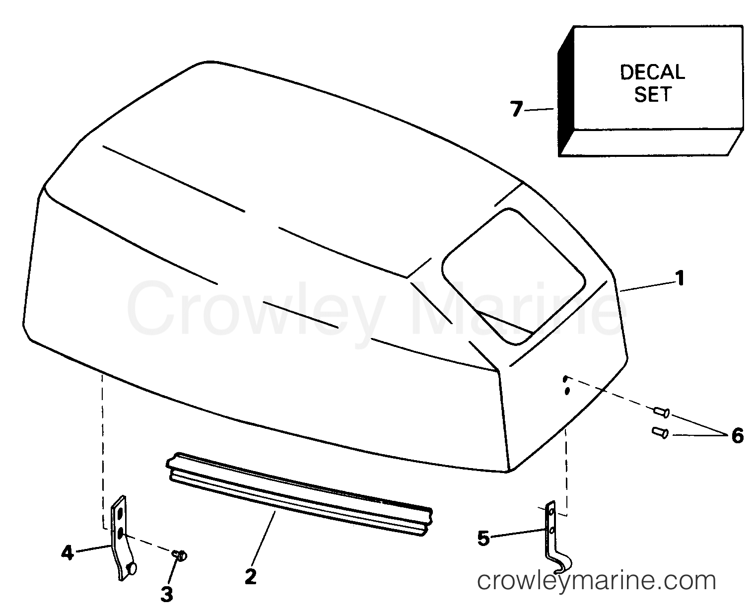 1998 Outboard 10 - SJ10RPLY - ENGINE COVER -- JOHNSON