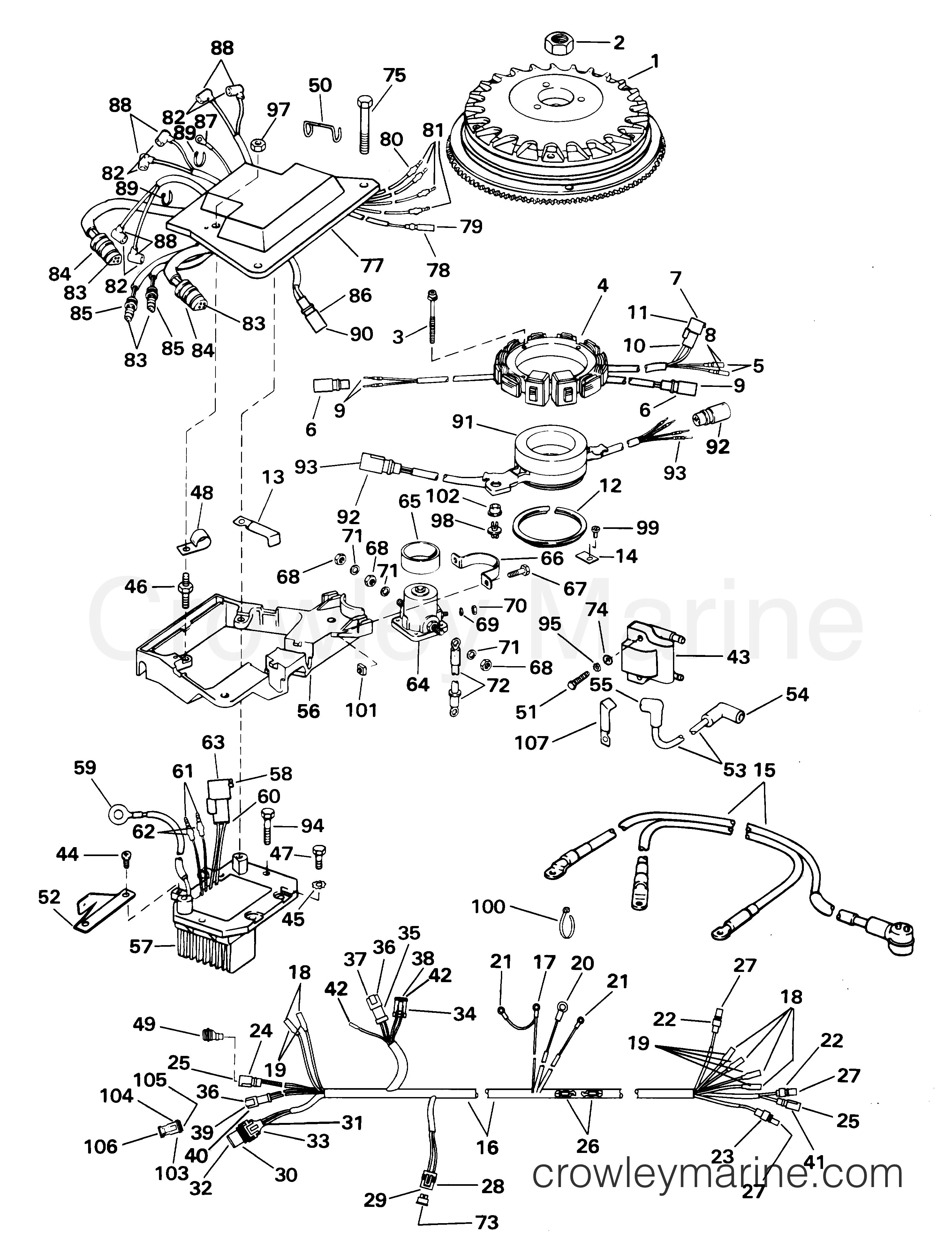 2001 Outboard 200 - J200WPXSIF - IGNITION SYSTEM