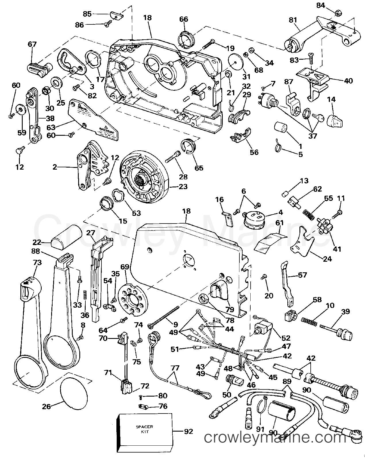 1987 Outboard 110 - J110TXCUR - REMOTE CONTROL