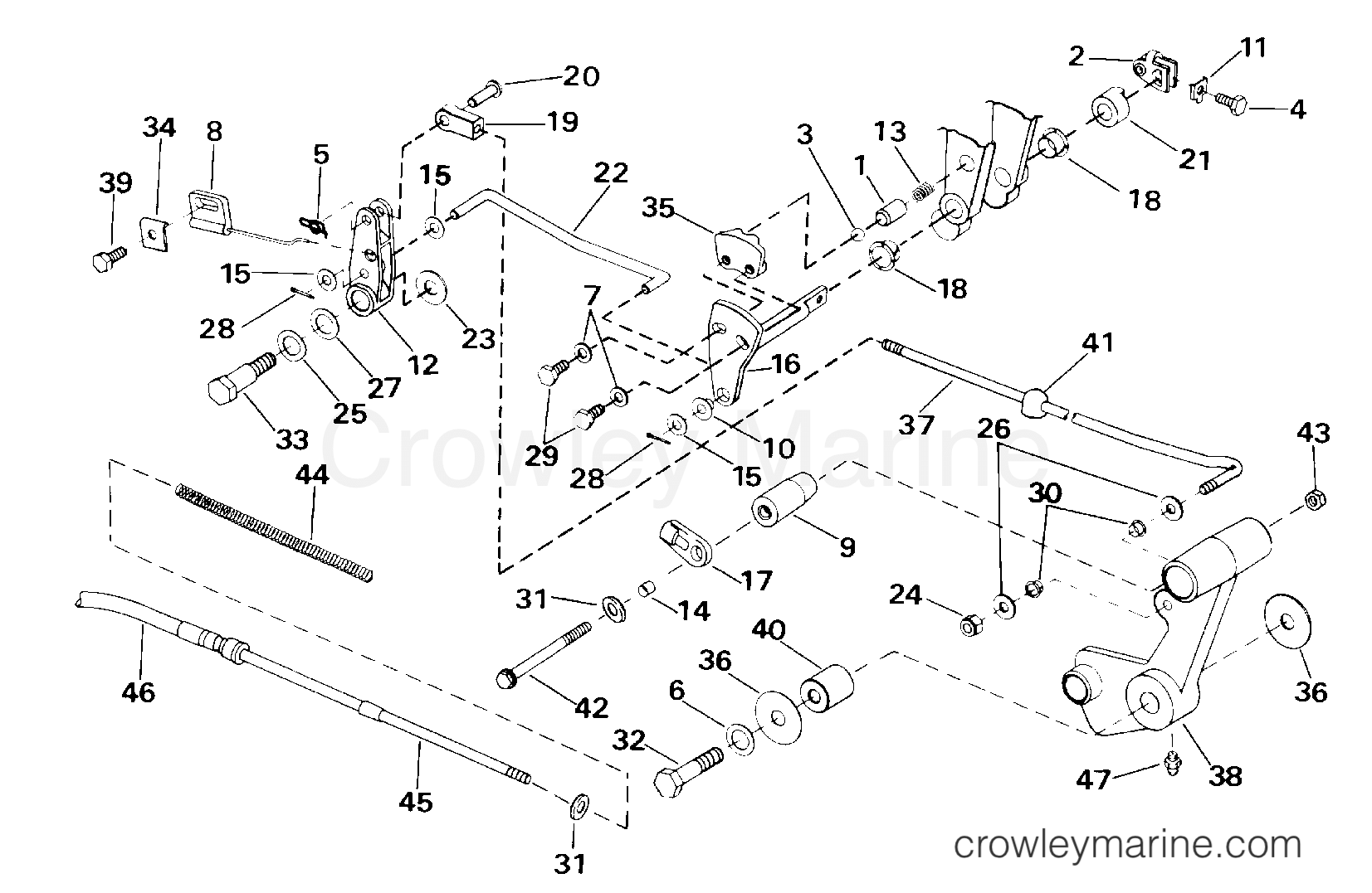 2000 Outboard 30 - J30JRSSB - SHIFT LINKAGE