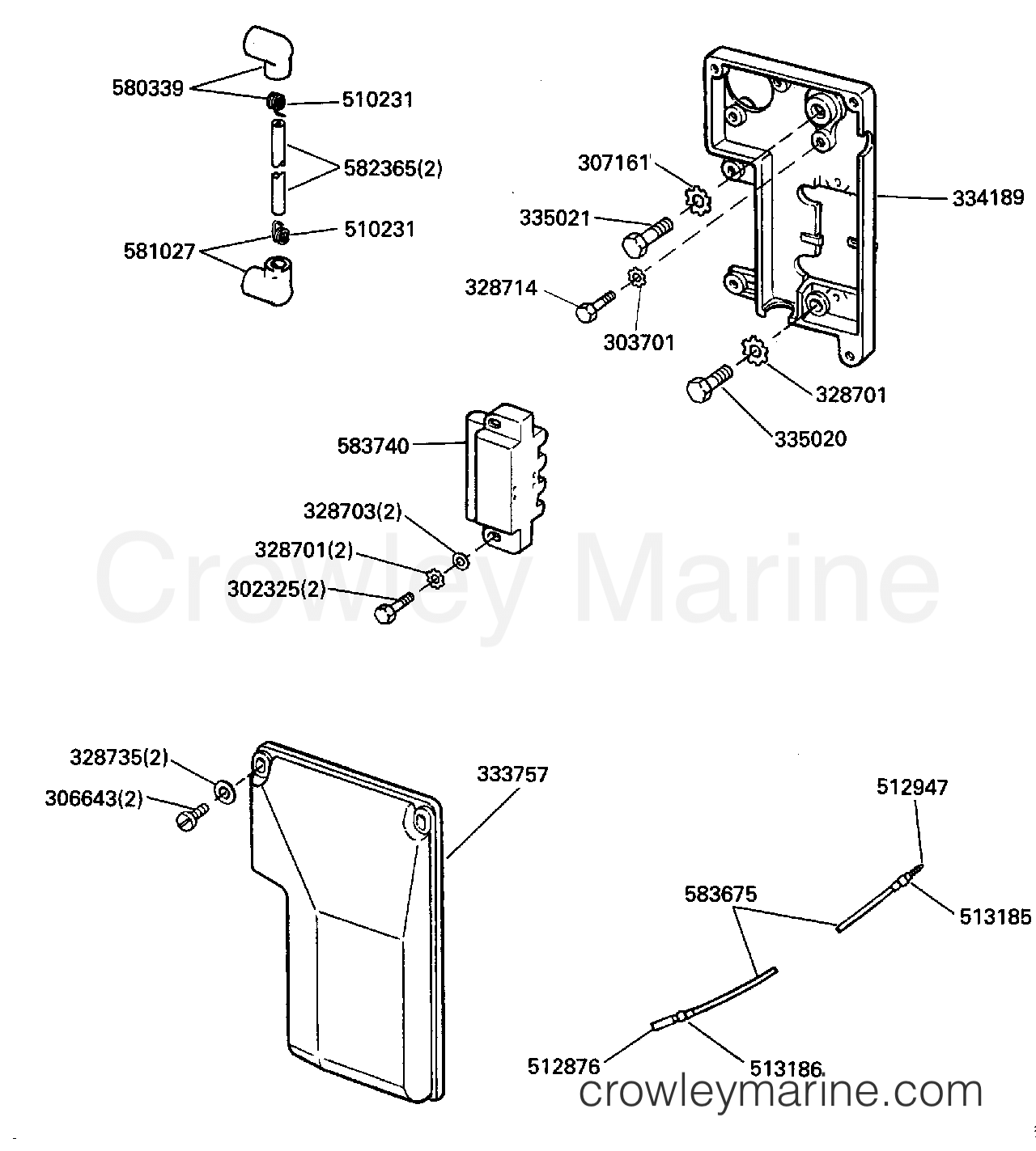 1989 Outboard 40 - E40ECEC - IGNITION SYSTEM ROPE START