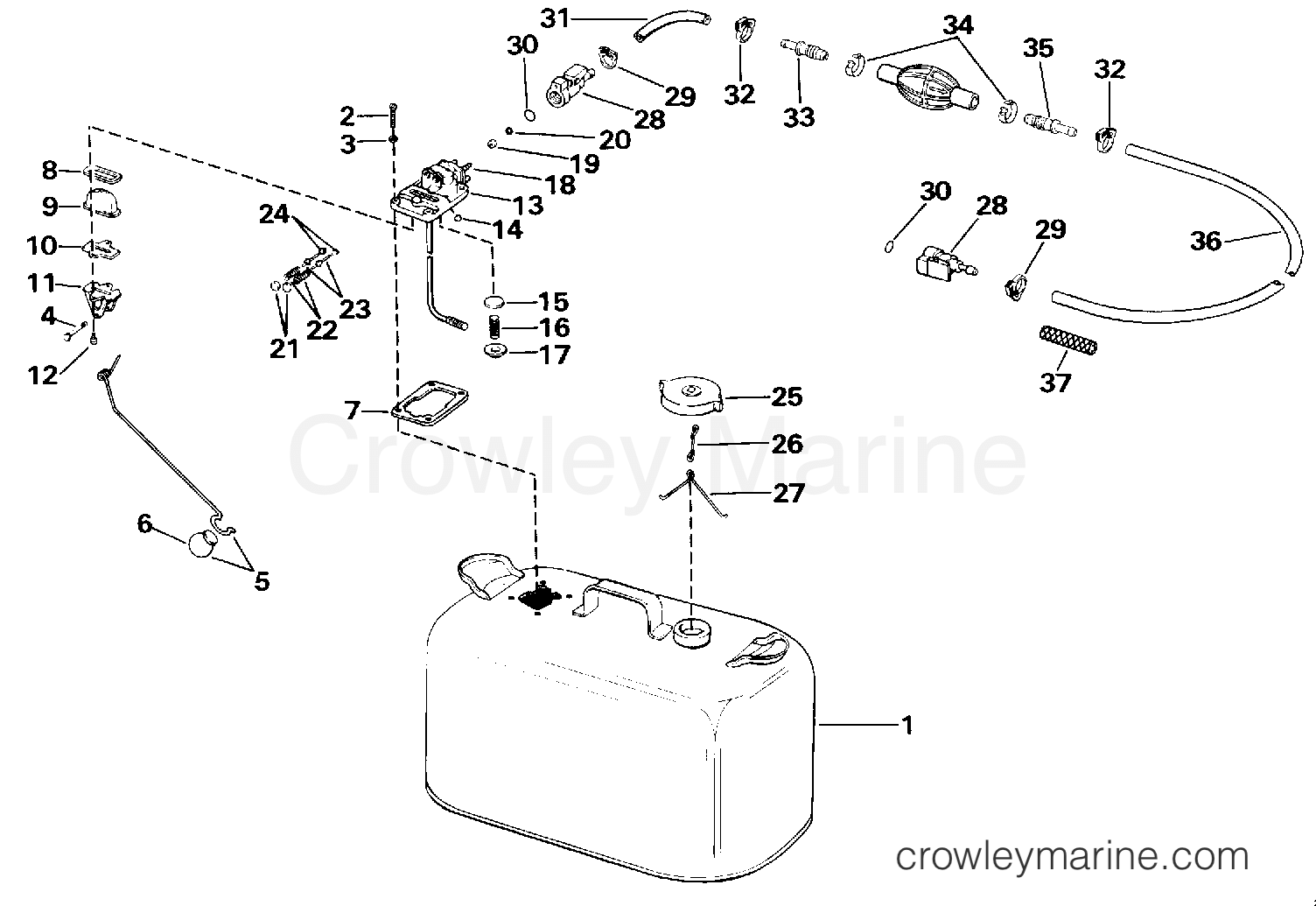 FUEL TANK WITH GAUGE - 1988 Rigging Accessories Fuel System | Crowley ...