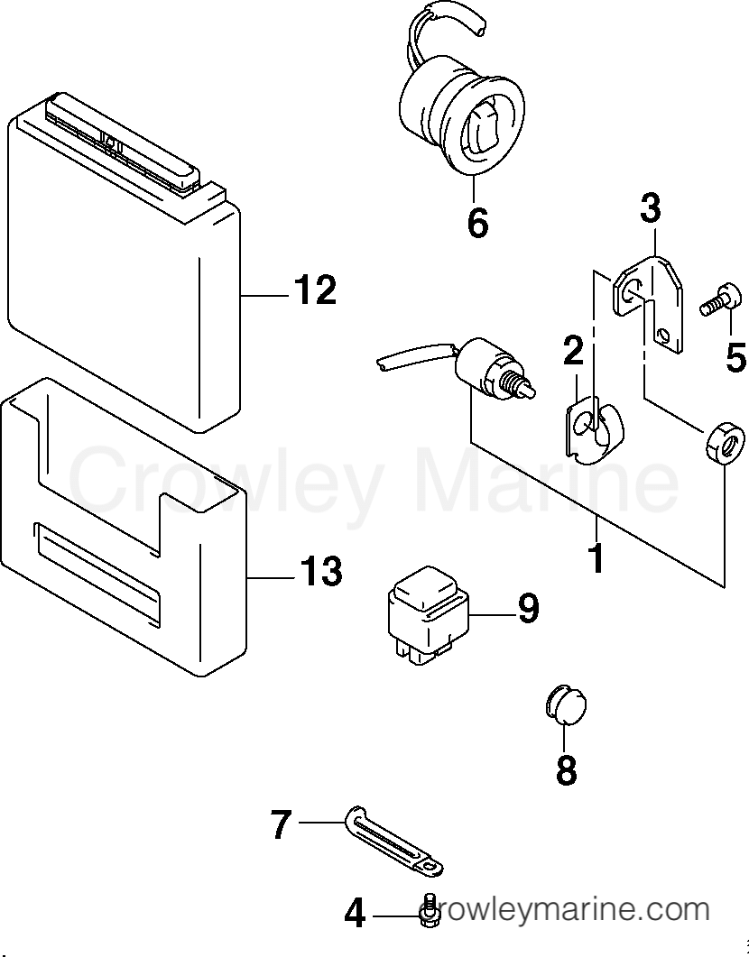 2002 Outboard 40 - J40PL4SNF - ENGINE CONTROL UNIT