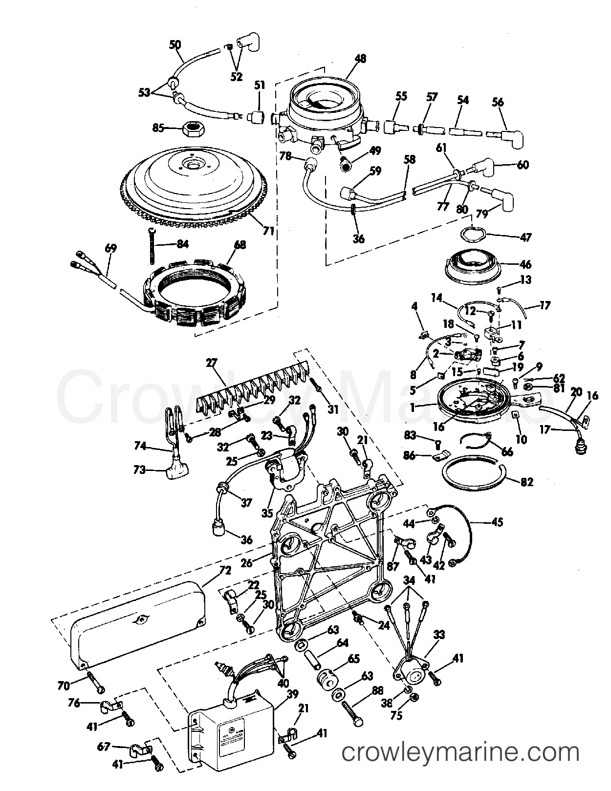 1969 Outboard 85 - 85993E - DISTRIBUTOR GROUP