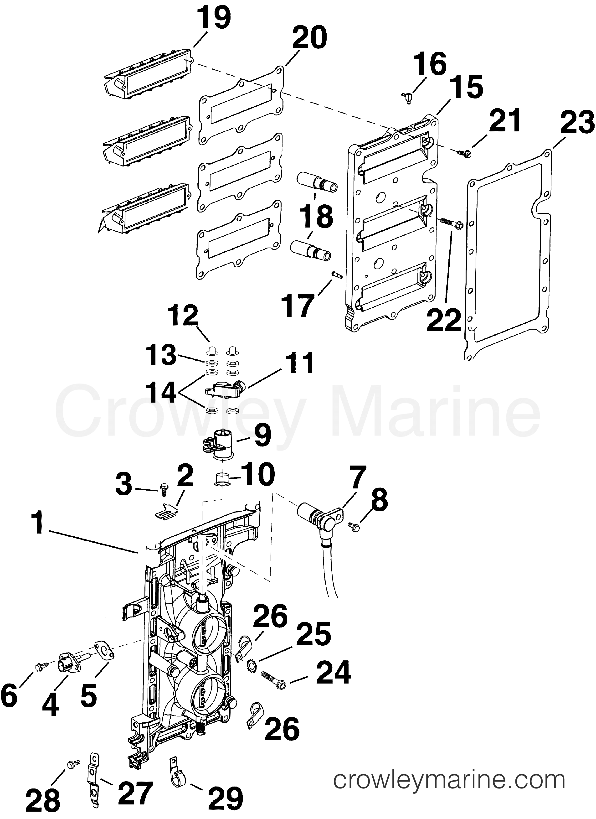 2007 Outboard 75 - E75DPLSUM - INTAKE MANIFOLD ASSEMBLY