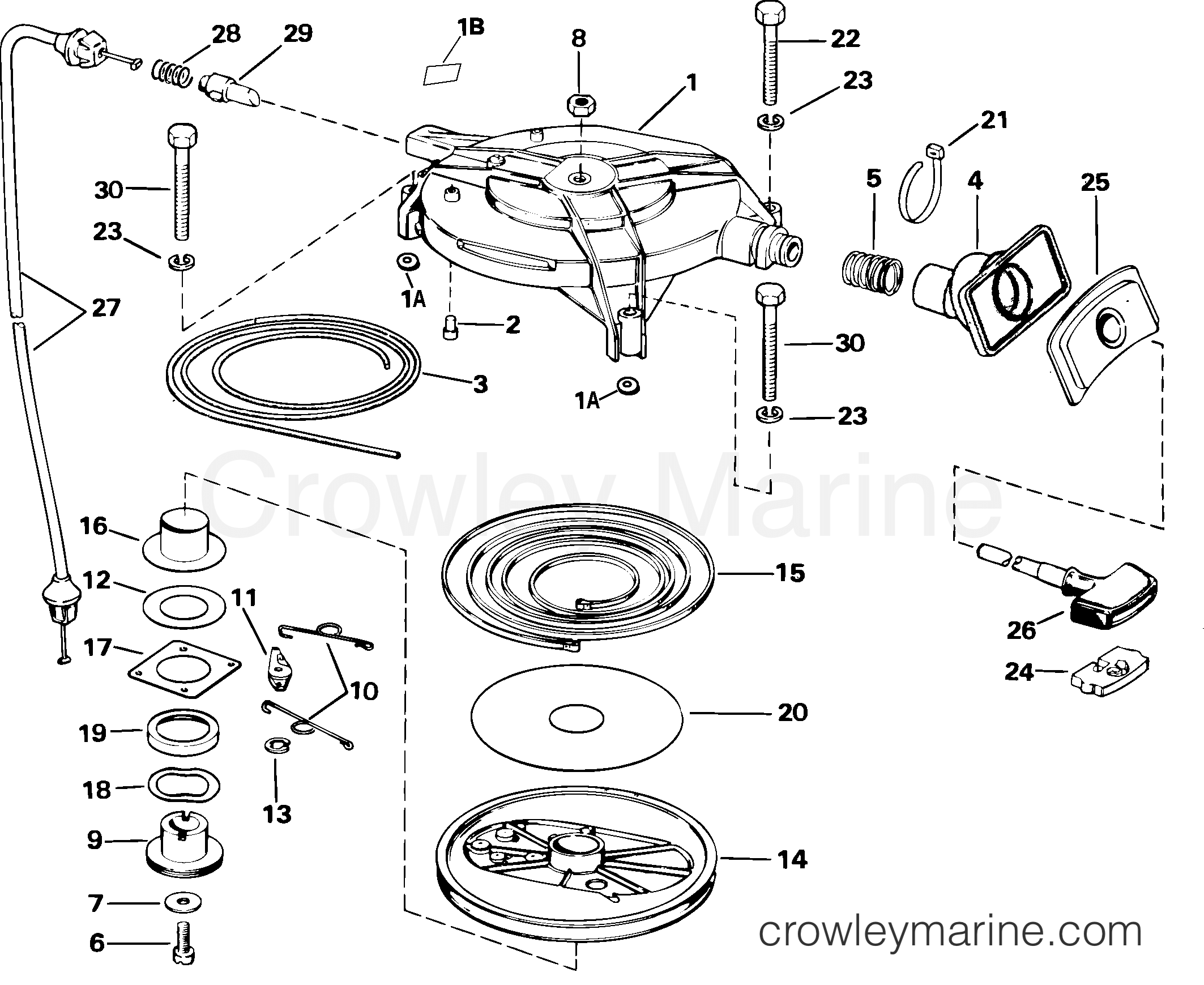2004 Outboard 30 - J30MLSRC - RECOIL STARTER