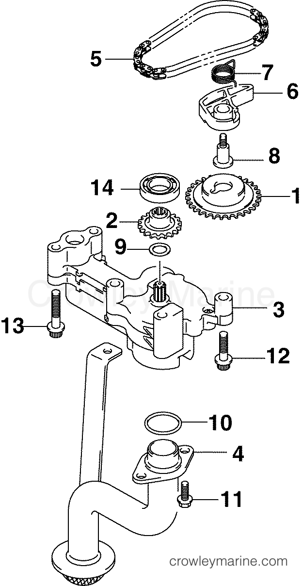 2005 Outboard 200 - BJ200CX4O - OIL PUMP