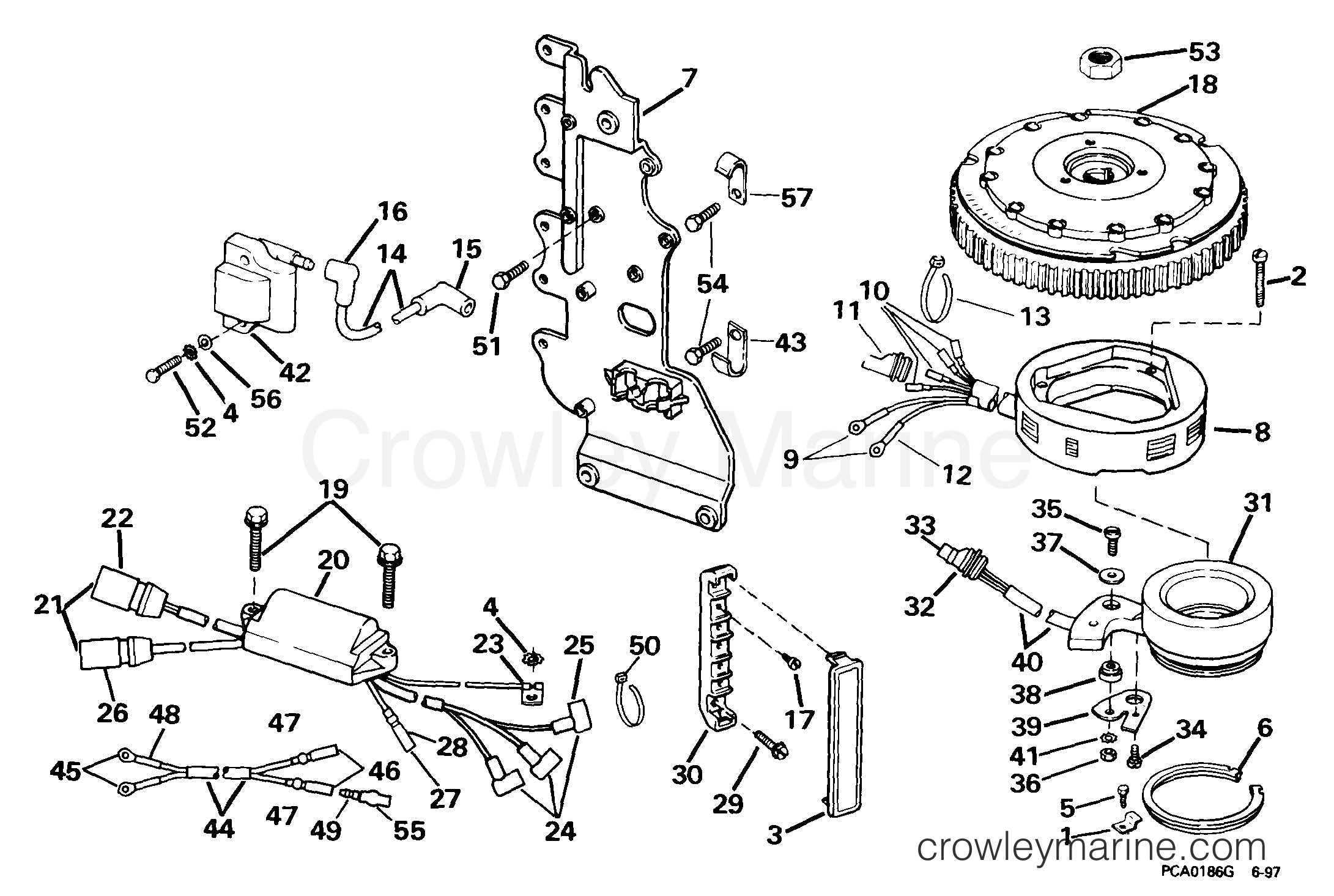 1999 Outboard 65 - J65WRLEES - IGNITION SYSTEM