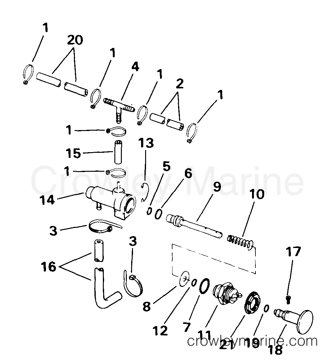 1999 Outboard 25 - J25WREES - PRIMER PUMP