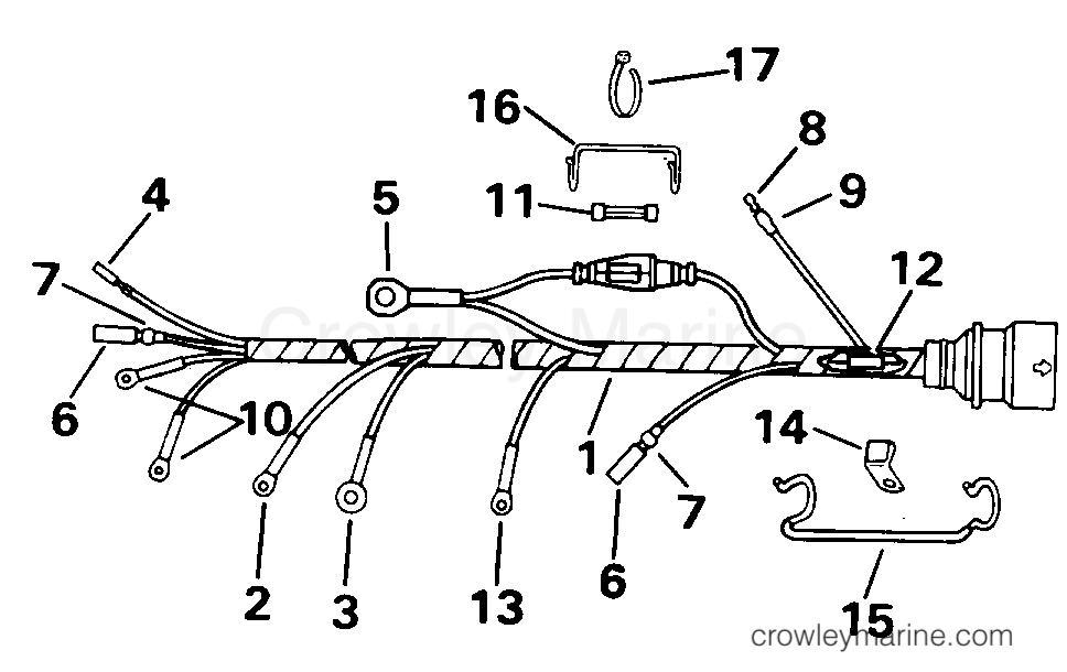 1995 Outboard 30 - E30ELEOB - CABLE ASSEMBLY