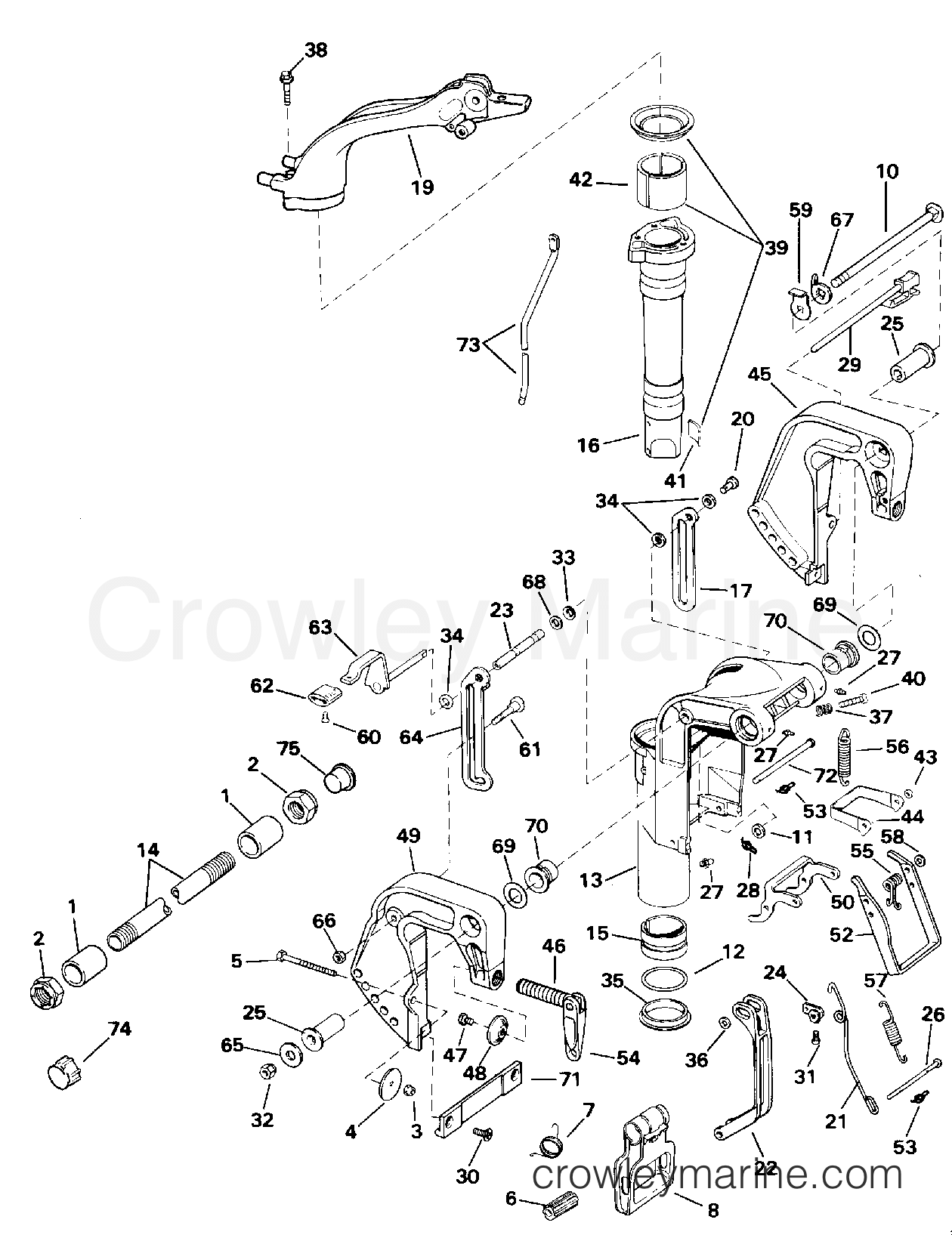 1993 Outboard 15 - E15ELETB - MIDSECTION